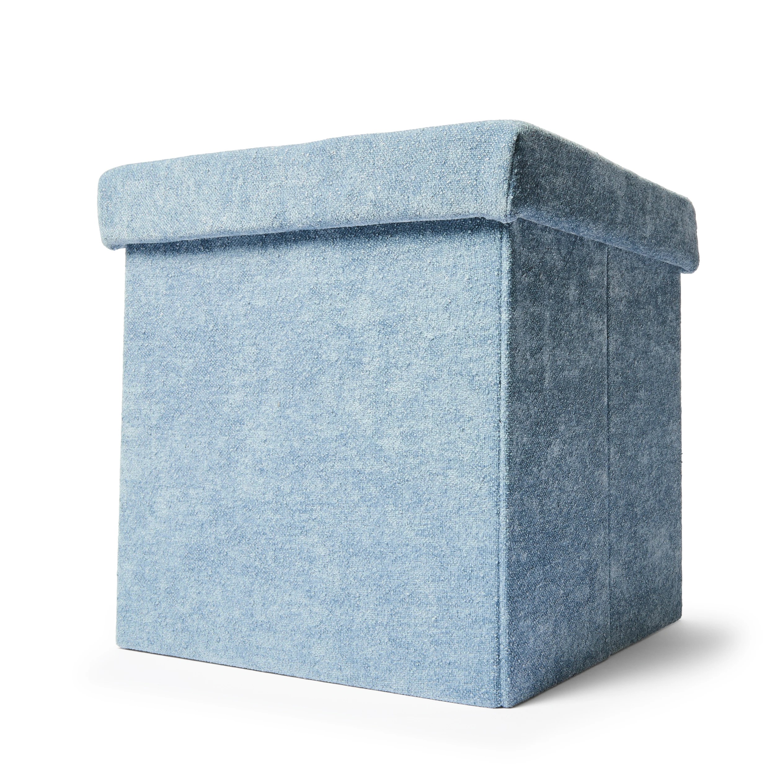 2 Square Storage Ottoman - Blue, 2 of 10