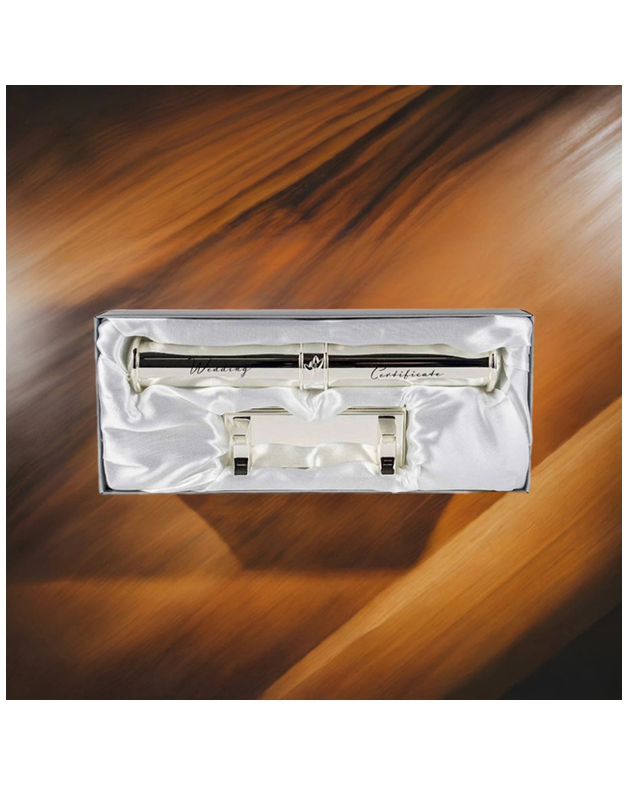 2 Wedding Certificate Holder Display Frame Home Decor Decorative Party - Silver, 2 of 3