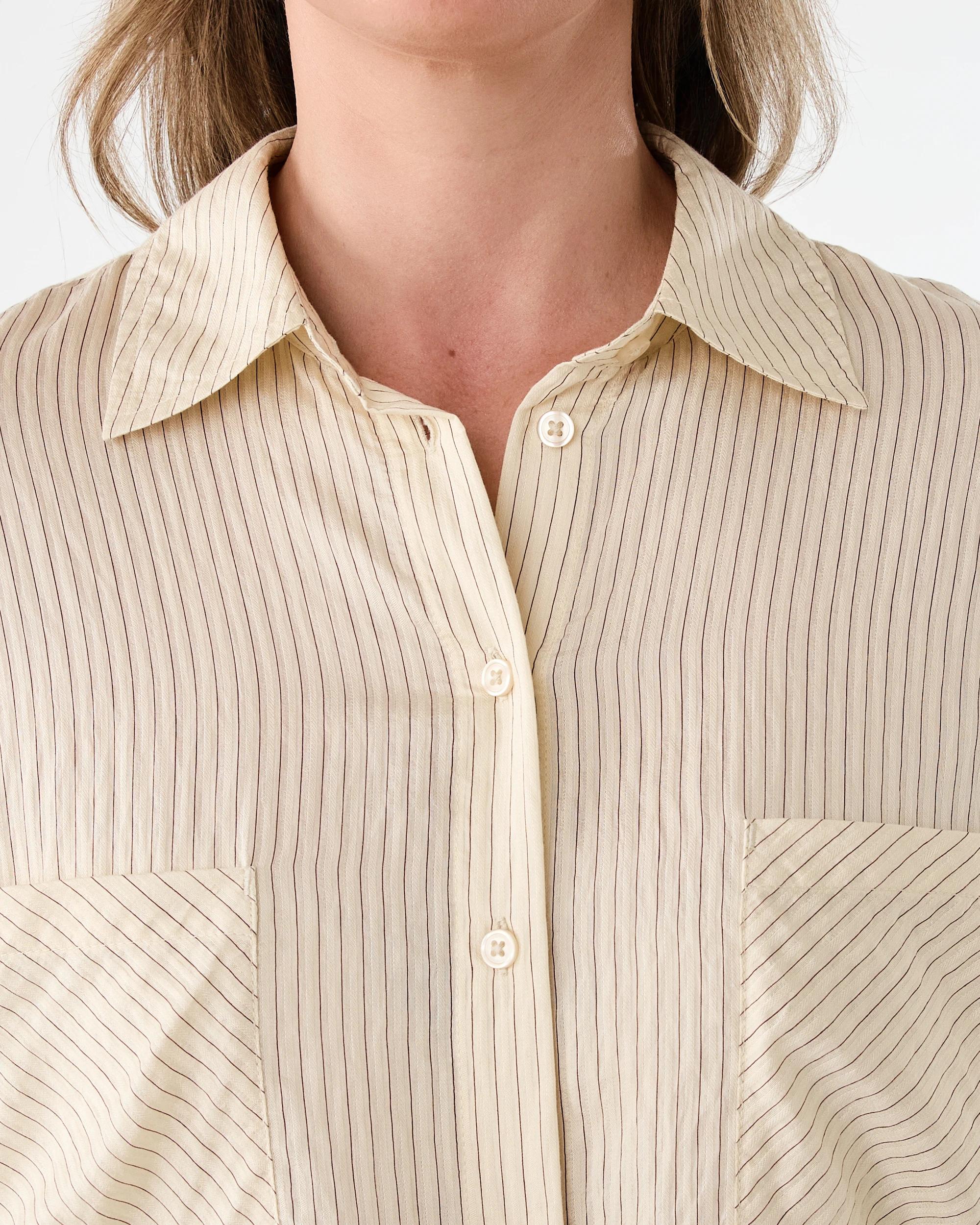 5 Long Sleeve Stripe Shirt Strp Crepe, 5 of 9