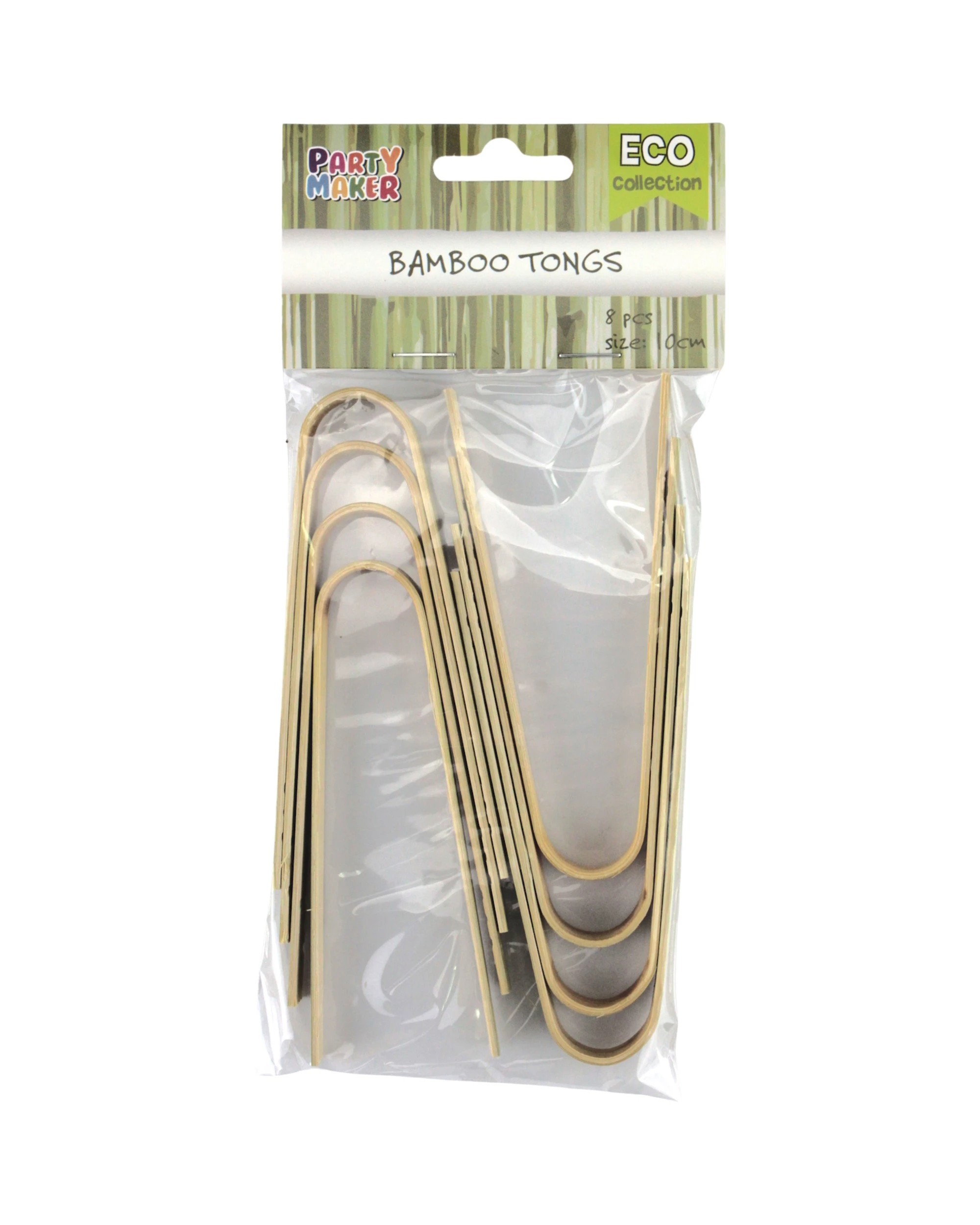 3 Partyrama Mini Bamboo Catering Tongs Pack of 8, 3 of 4
