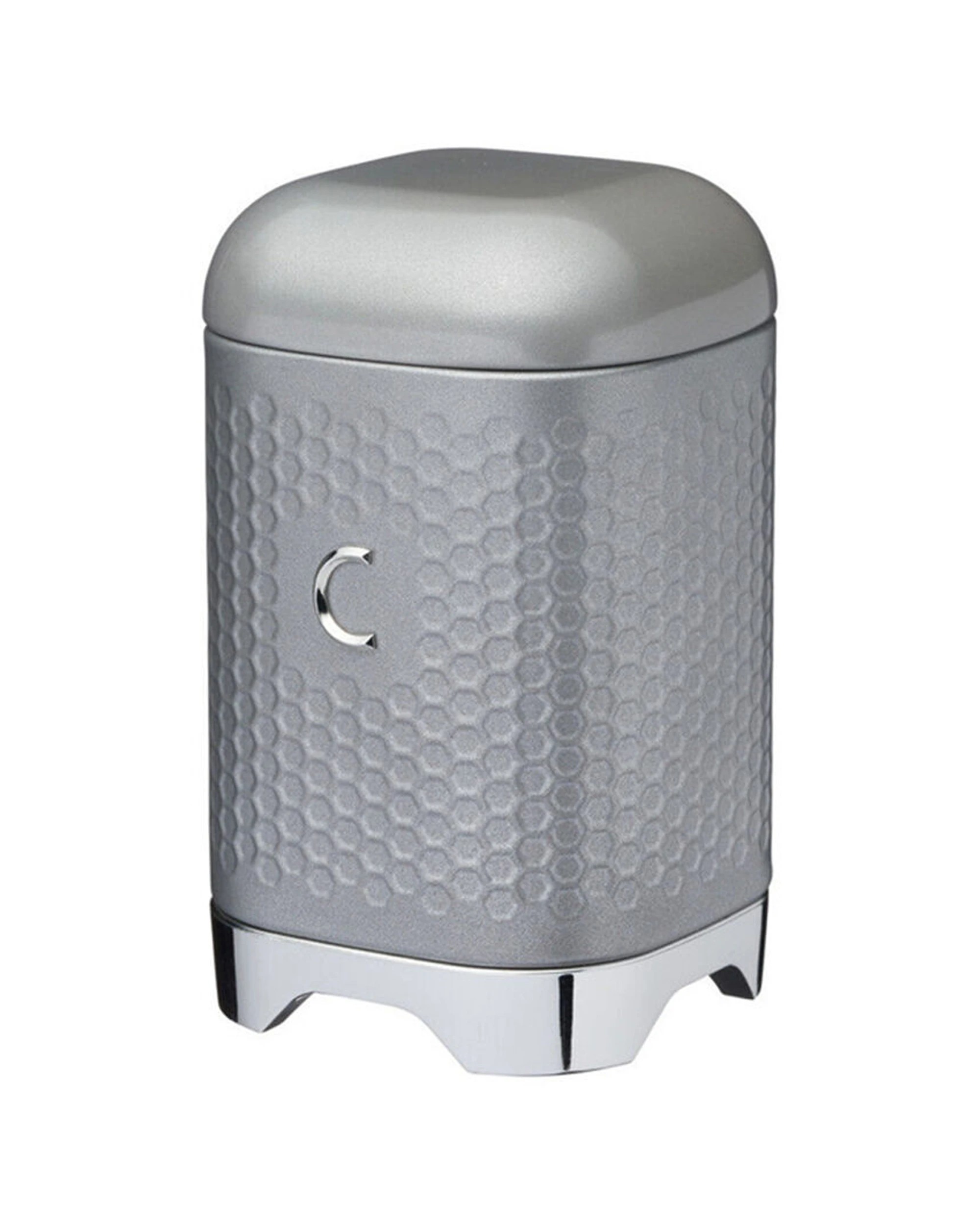 2 Kitchencraft 3pc Lovello Geometric Sugar Tea Coffee Canister Combo Carbon Steel - Grey, 2 of 4