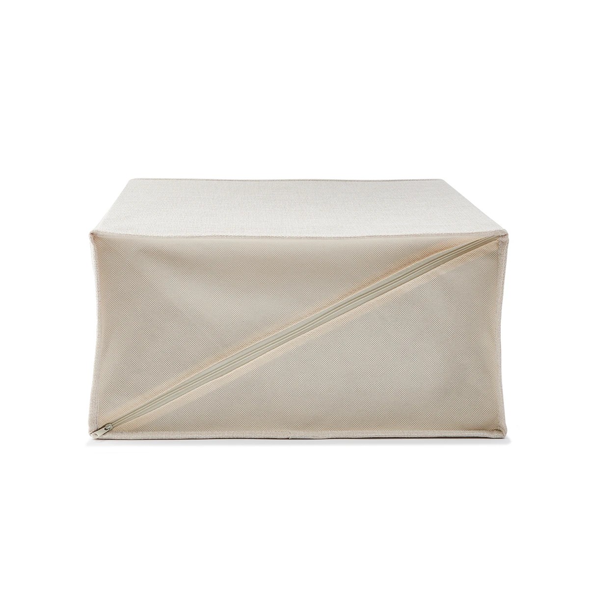 5 Linen Look Clothing Storage Box - Beige, 5 of 9