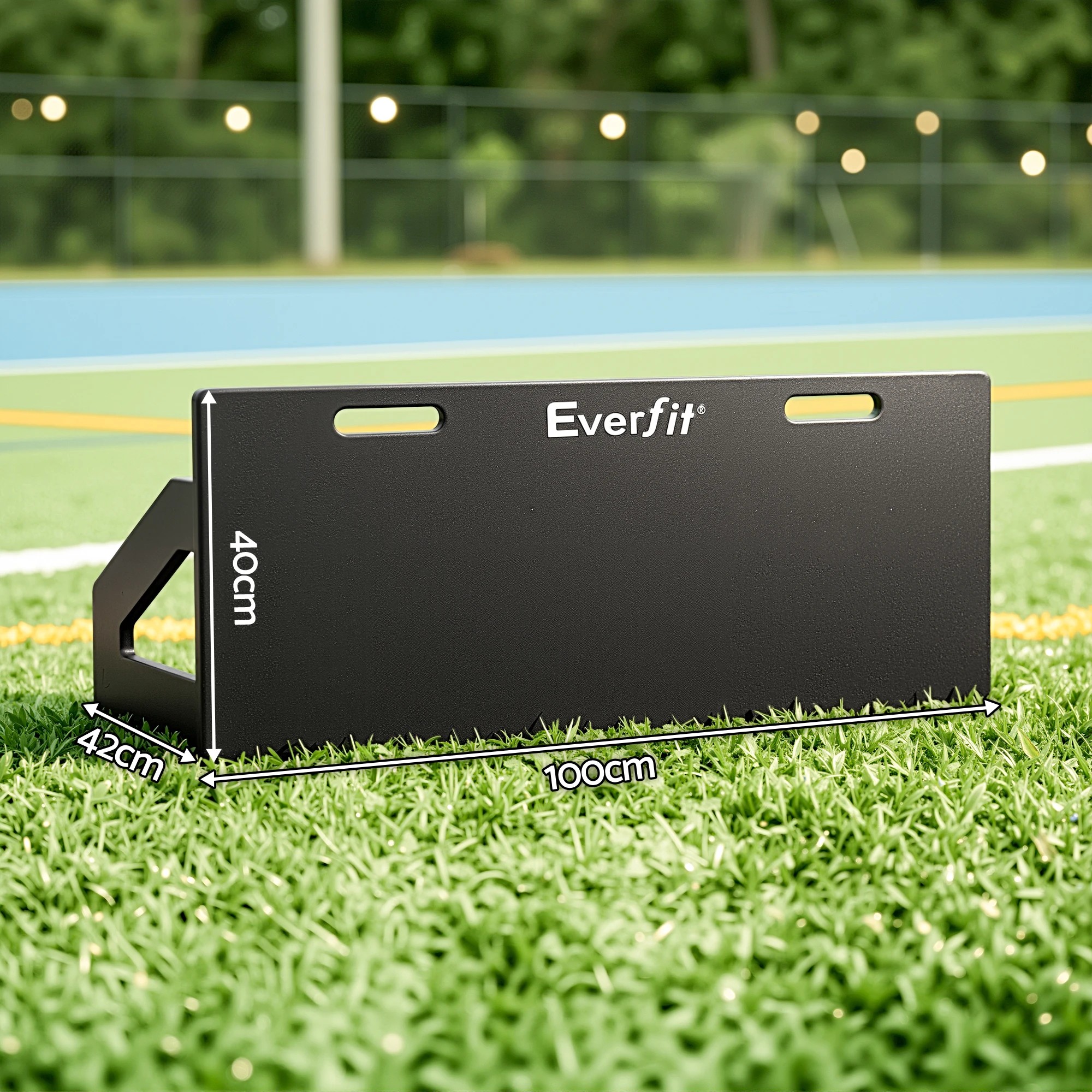 2 Everfit Soccer Rebounder Board 100x40cm Football Rebound Wall with 2 Angles - Black, 2 of 8