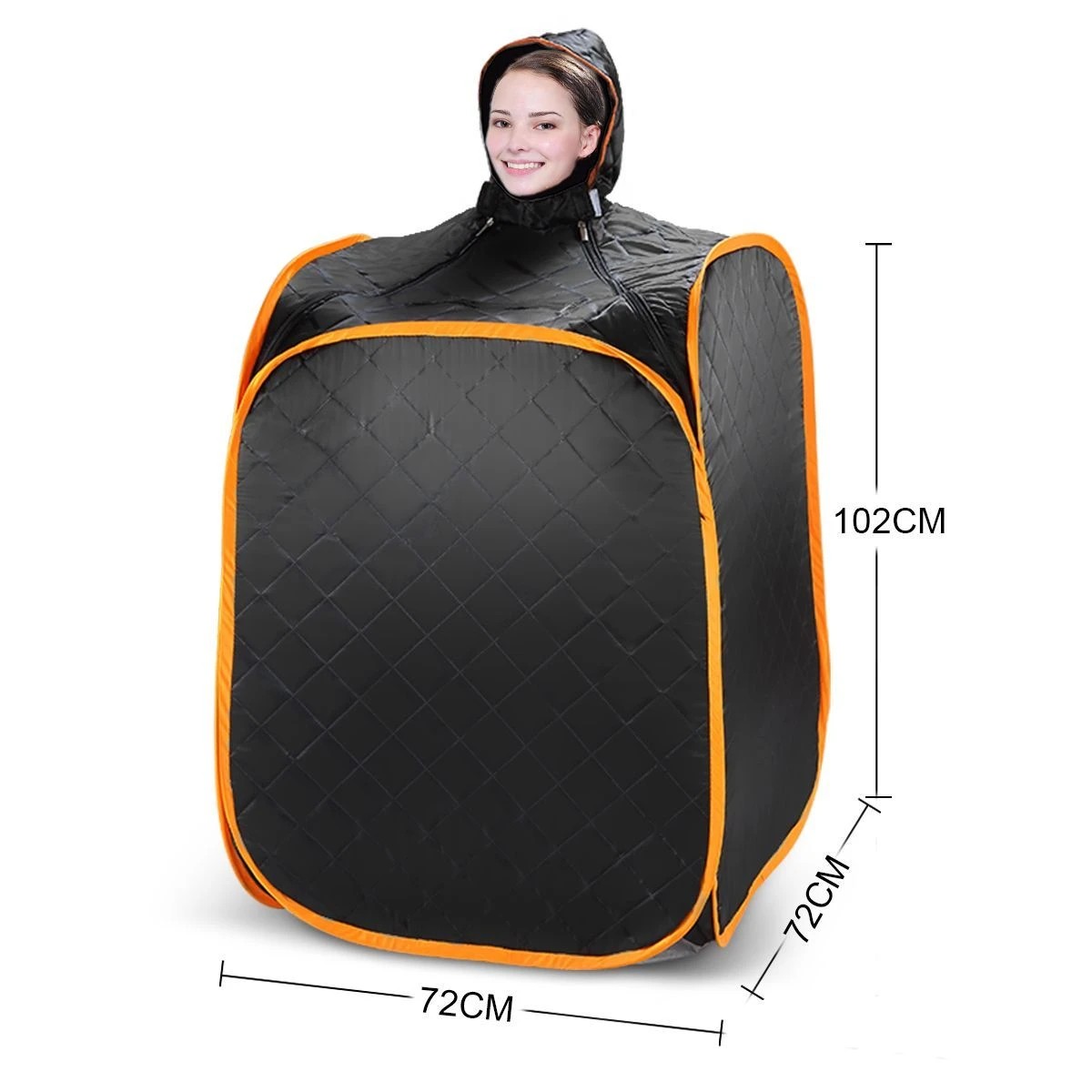 3 Ausway Portable Steam Sauna Pop Up Home Spa Steamer Tent - Black, 3 of 10