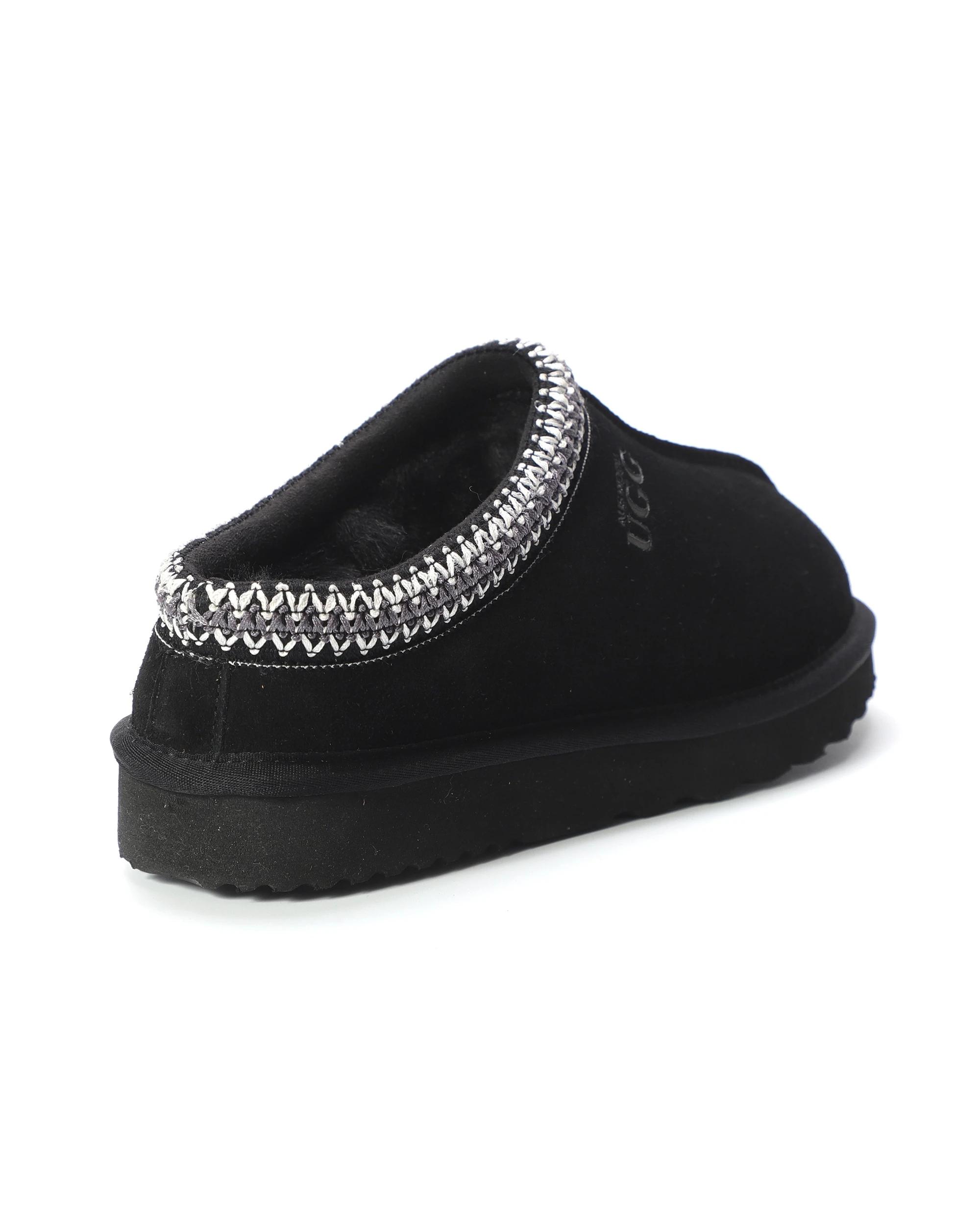 6 AUS WOOLI Sheepskin Ankle Braid Croydon UGG Slippers BLACK, 6 of 6