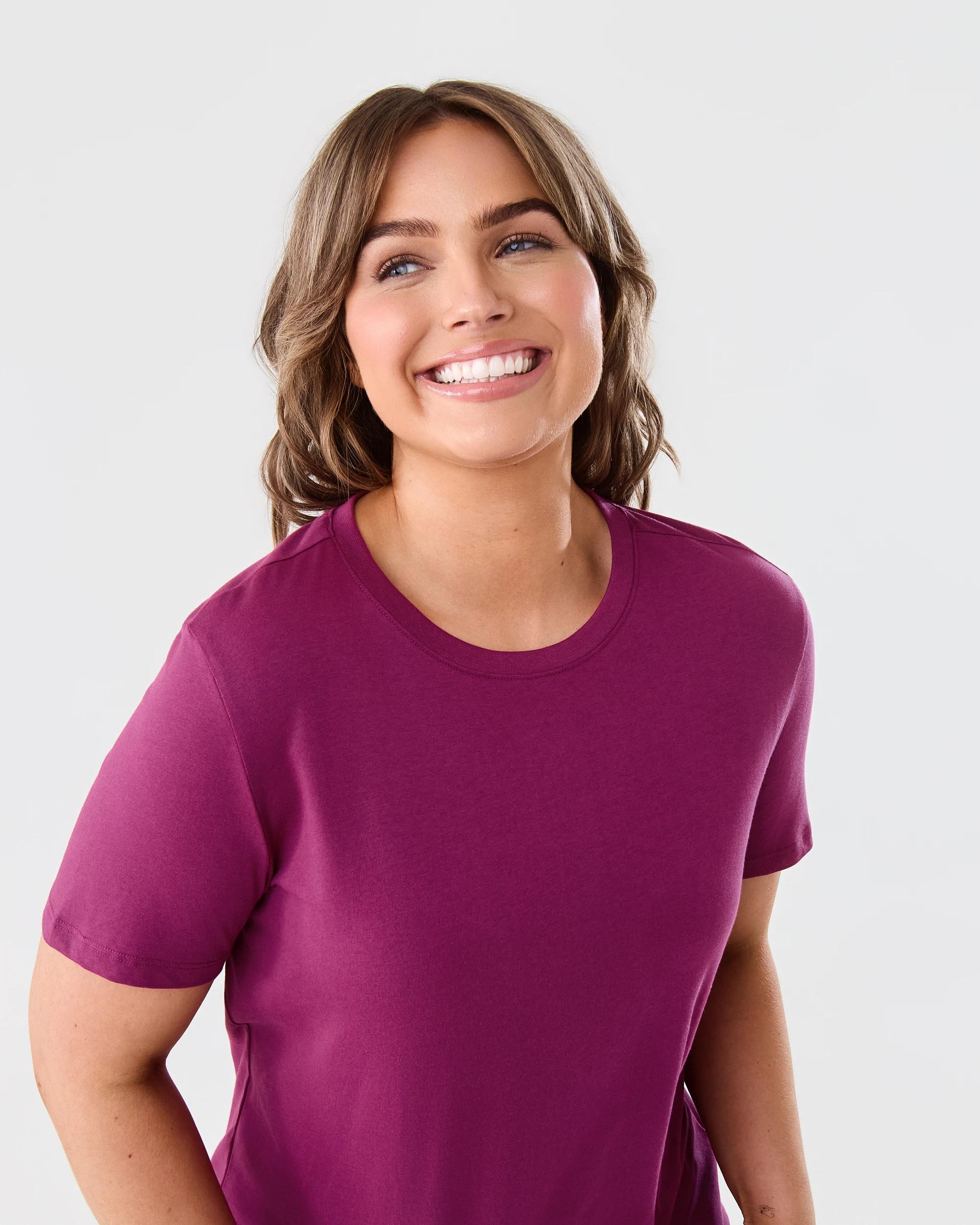 4 Short Sleeve Australian Cotton T-shirt Fuscia, 4 of 5