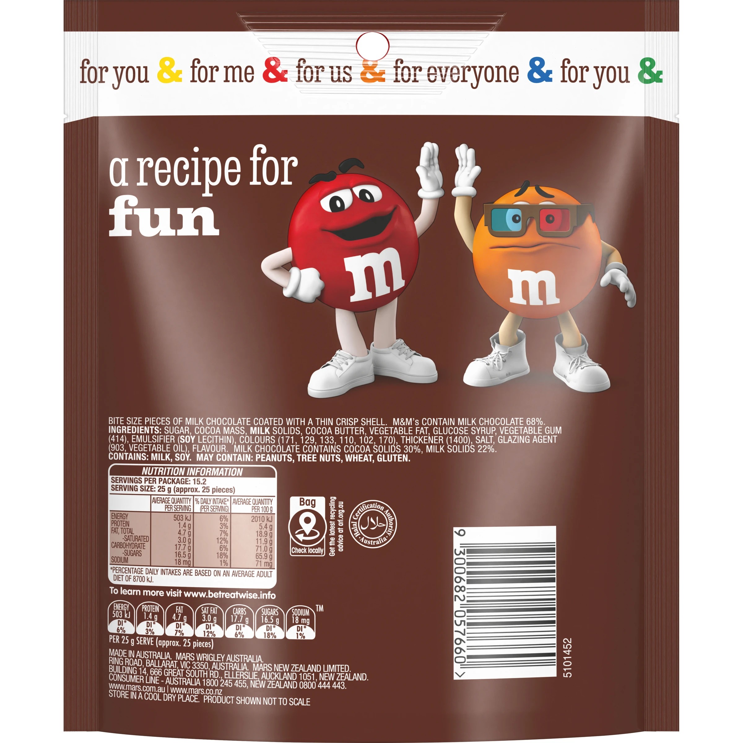 2 M&M’S Milk Chocolate Snack & Share Bag 380g, 2 of 5