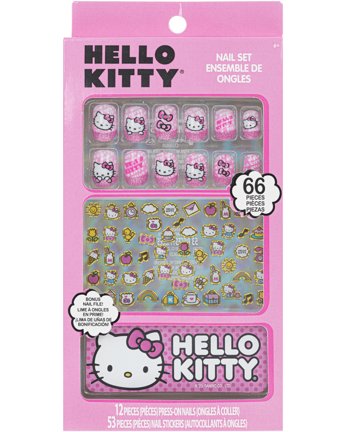 1 66 Piece Hello Kitty Nail Set, 1 of 3
