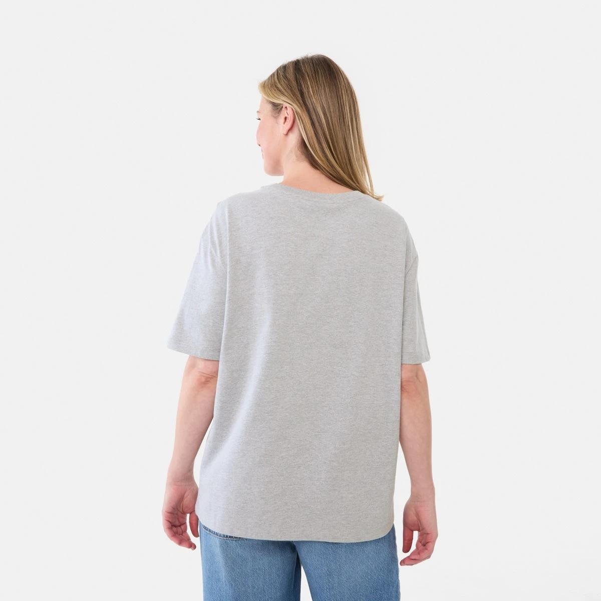 3 Short Sleeve Oversized Boyfriend T-shirt SILVER MARLE, 3 of 5