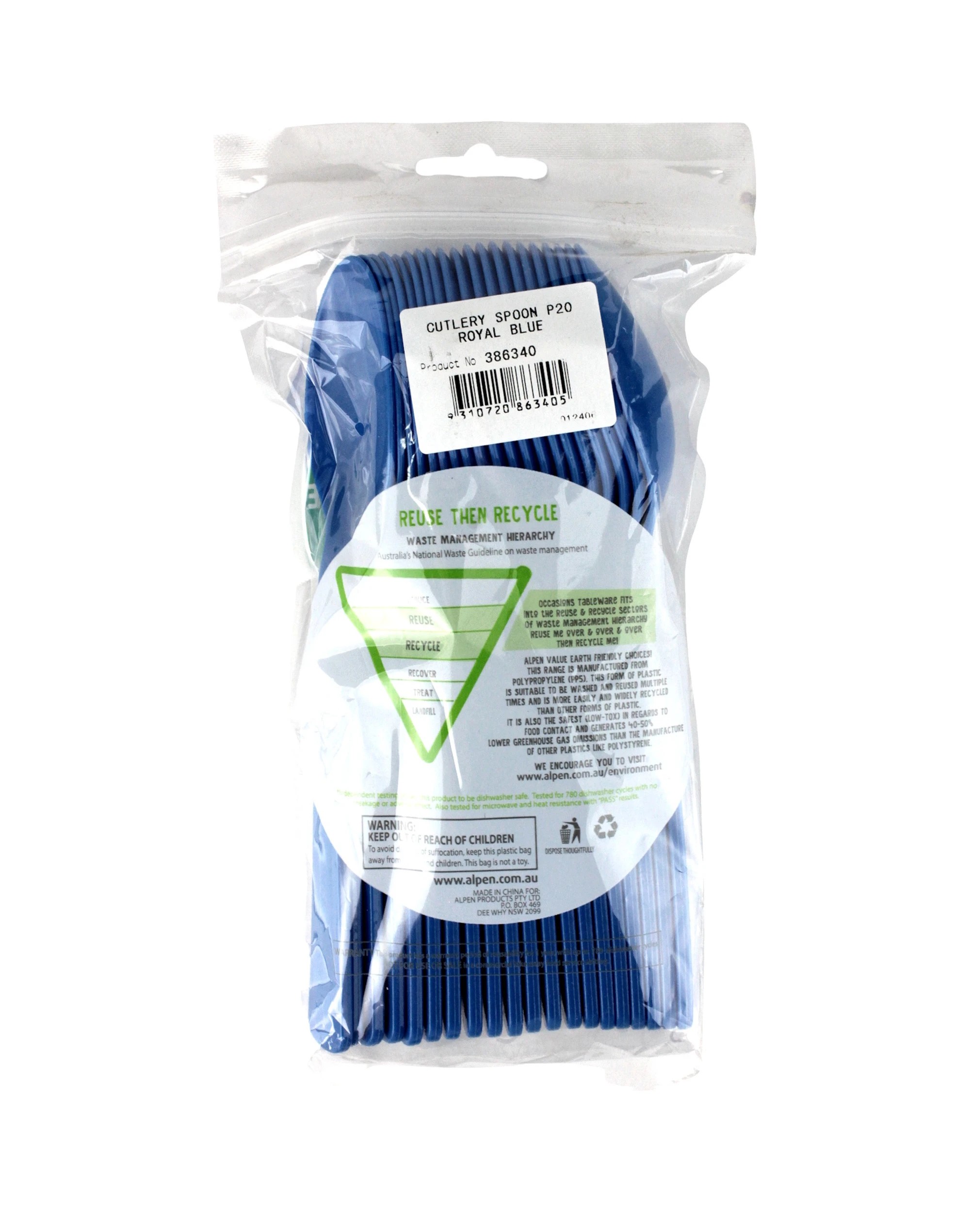 3 Alpen Reusable Spoons Pack of 20 - Fashion Royal Blue - Royal Blue, 3 of 3