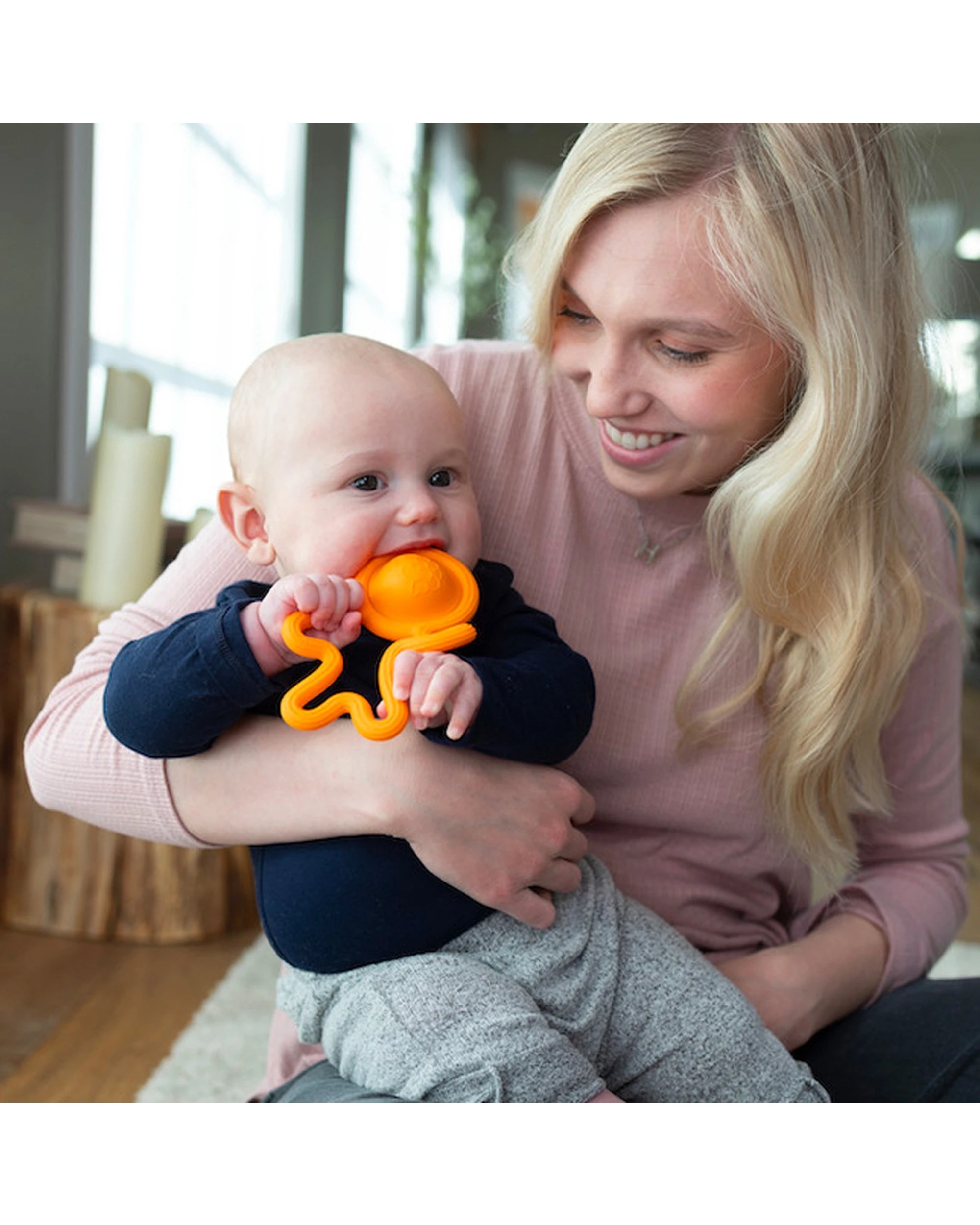 4 Fat Brain Toy Co. Lil Dimpl Newborn Baby Toddler Silicone Teether Toy - Multi, 4 of 4