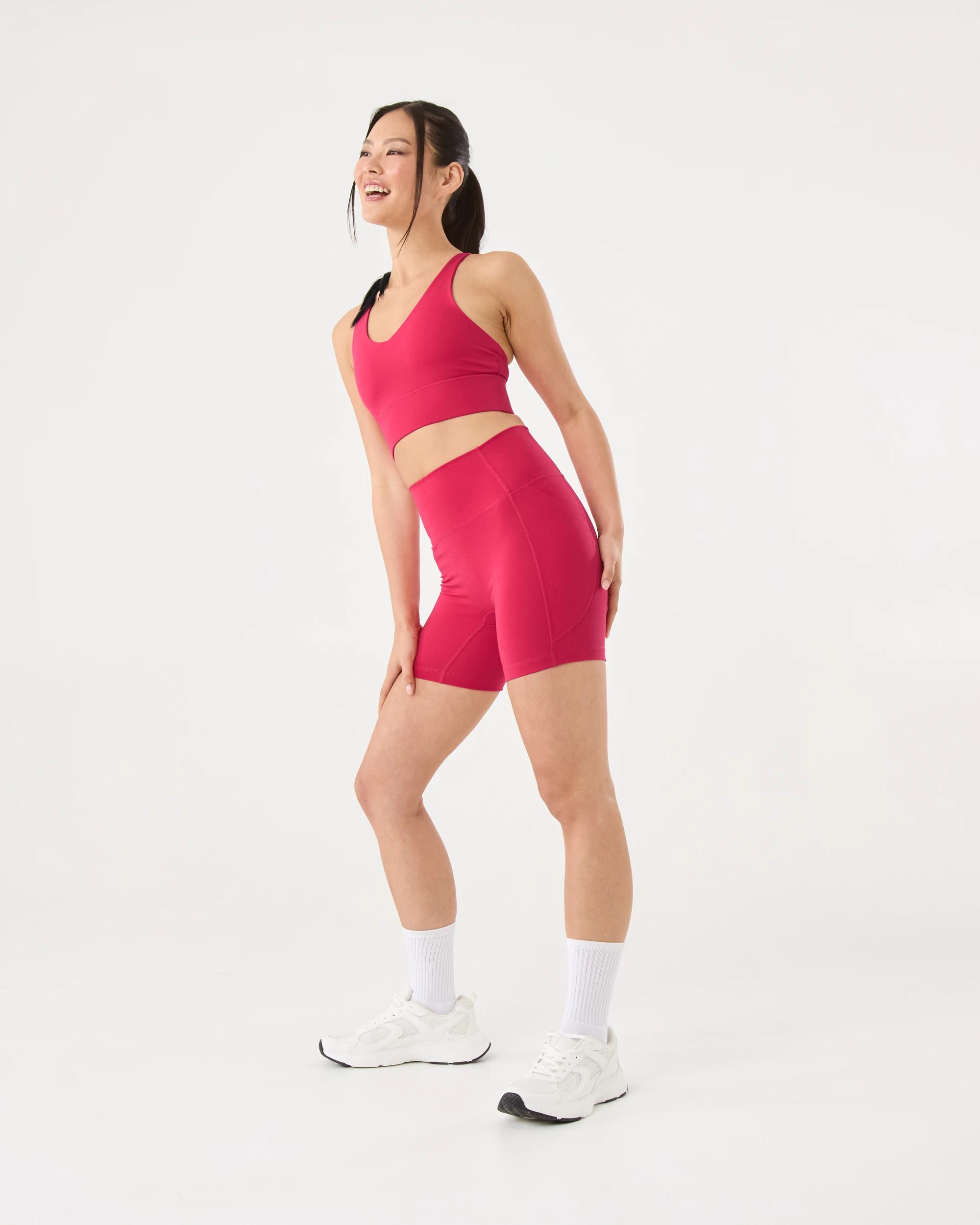 3 Active Womens Ultrasoft Shorts Jalapeno, 3 of 7