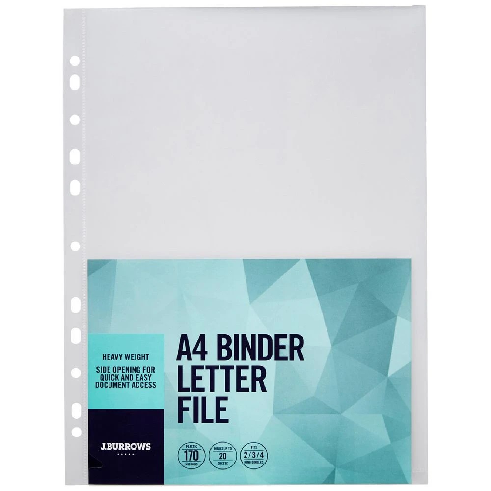 1 J.Burrows Binder Letter File A4 Clear, 1 of 3