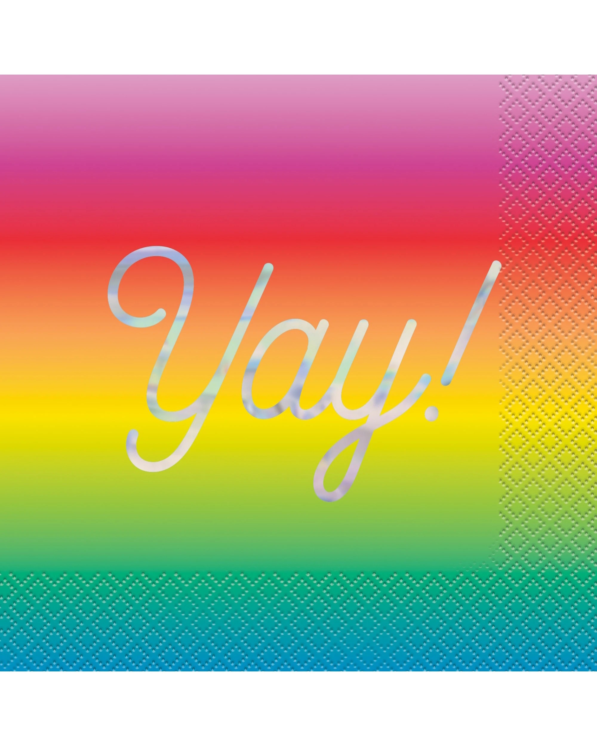 1 Unique Yay! Rainbow Vibes Large Napkins Serviettes Pack of 16, 1 of 1