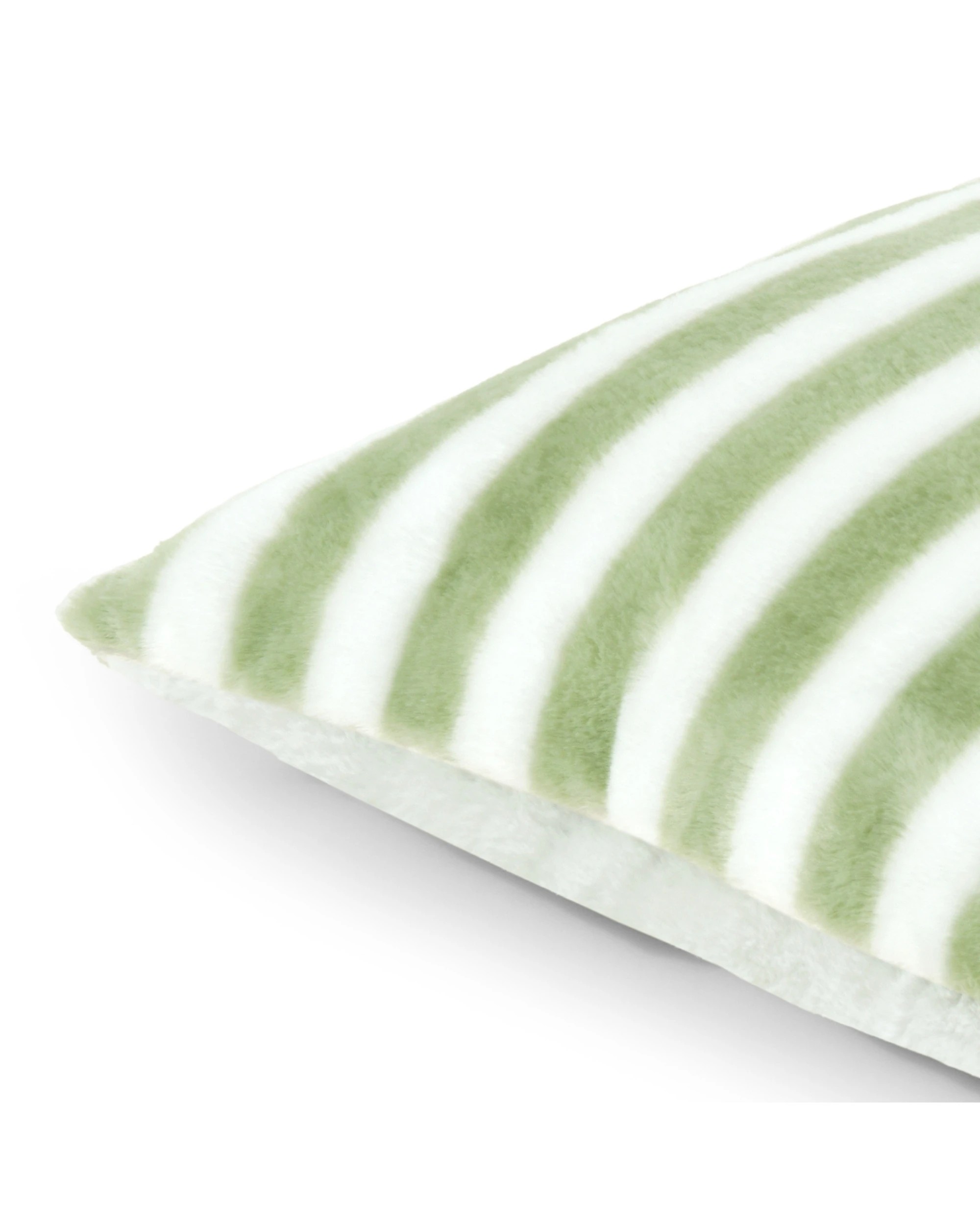 2 Dreamaker Linea Faux Fur Cushion 50x50cm - Olive, 2 of 5