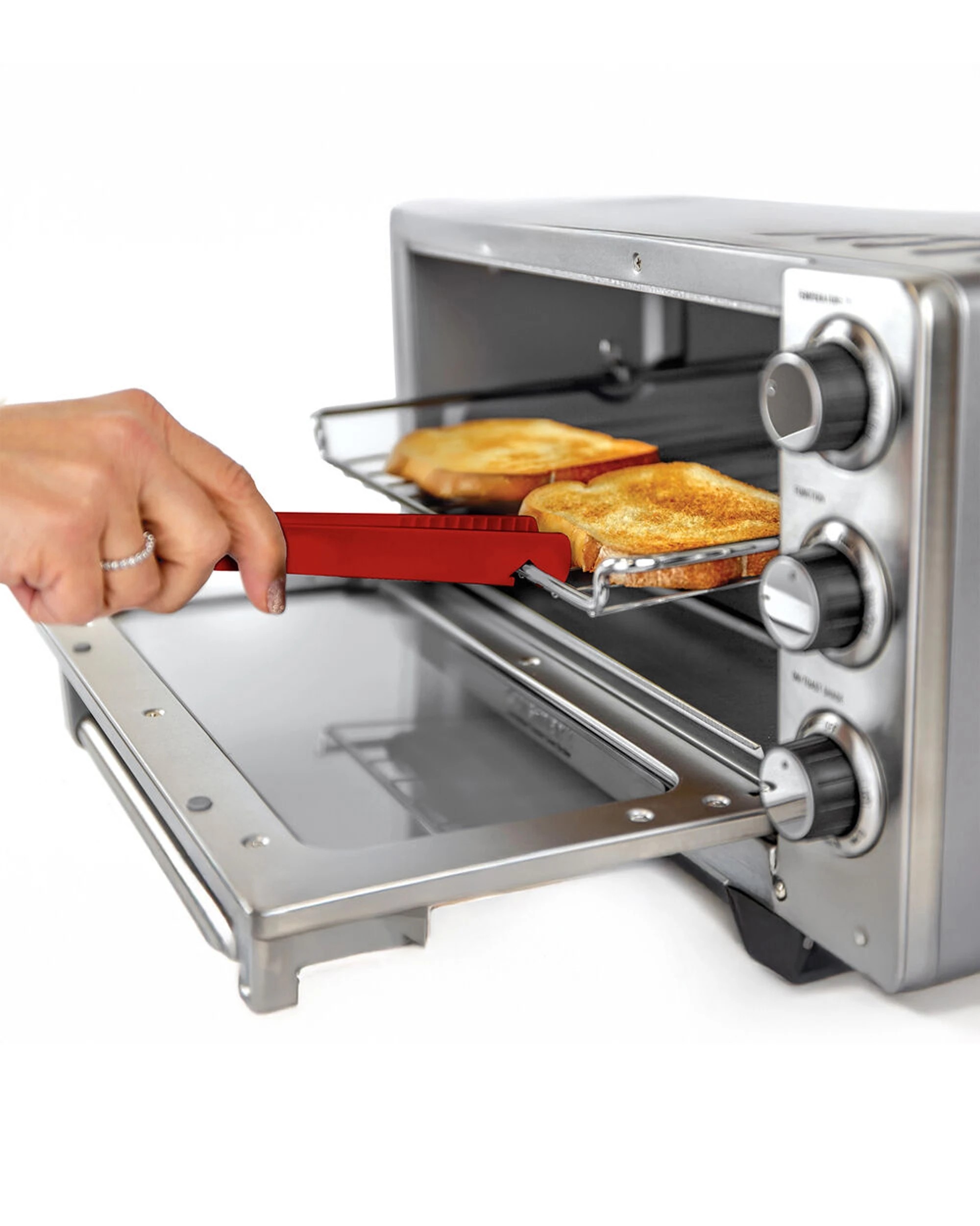 4 Butterie 2PK Plastic Toaster Kitchen Tongs Cooking Utensil 24x8.7cm - Red, 4 of 6