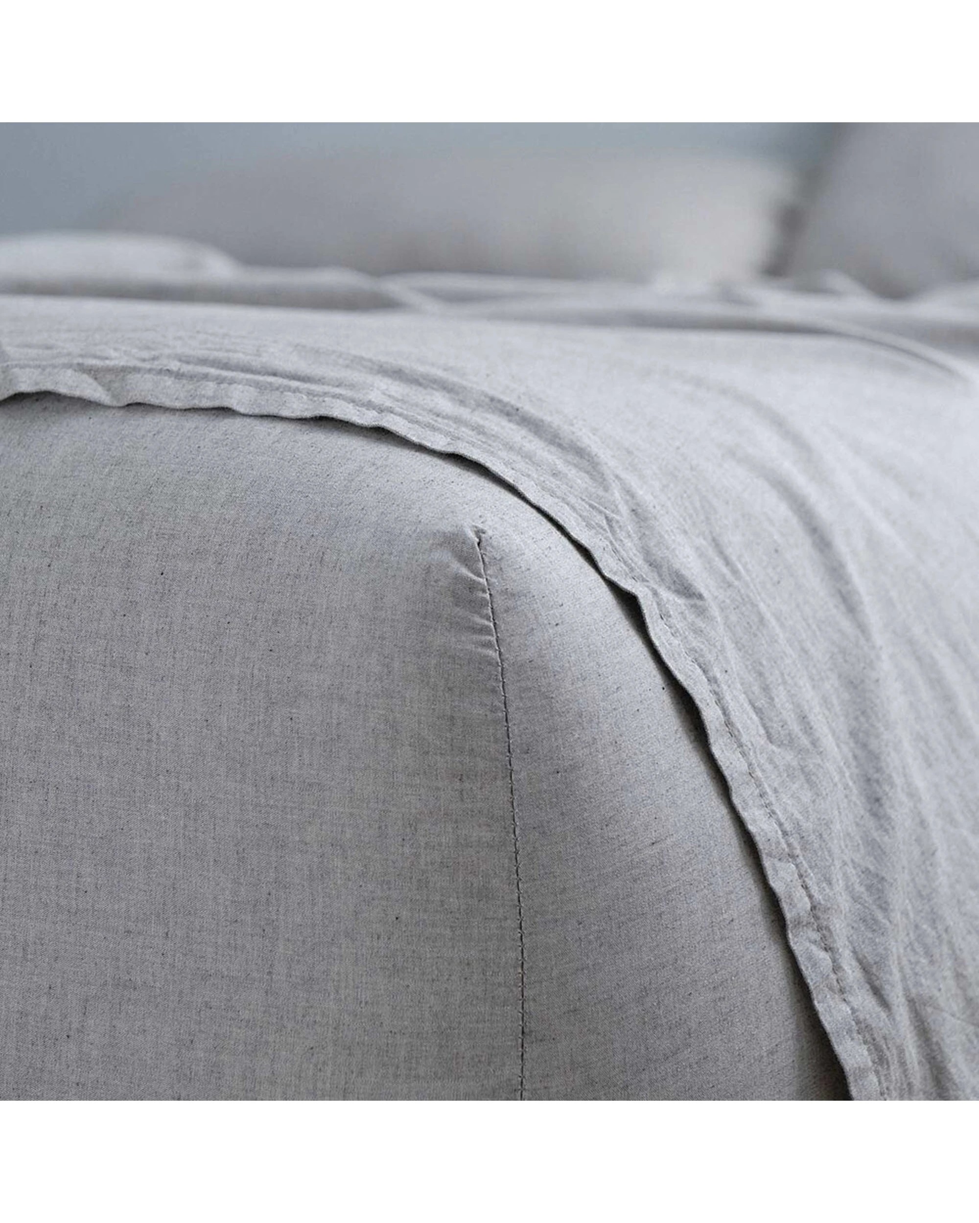 1 Canningvale Vintage Softwash 100 Percent Cotton Sheet Set - Double Bed - Grey, 1 of 1