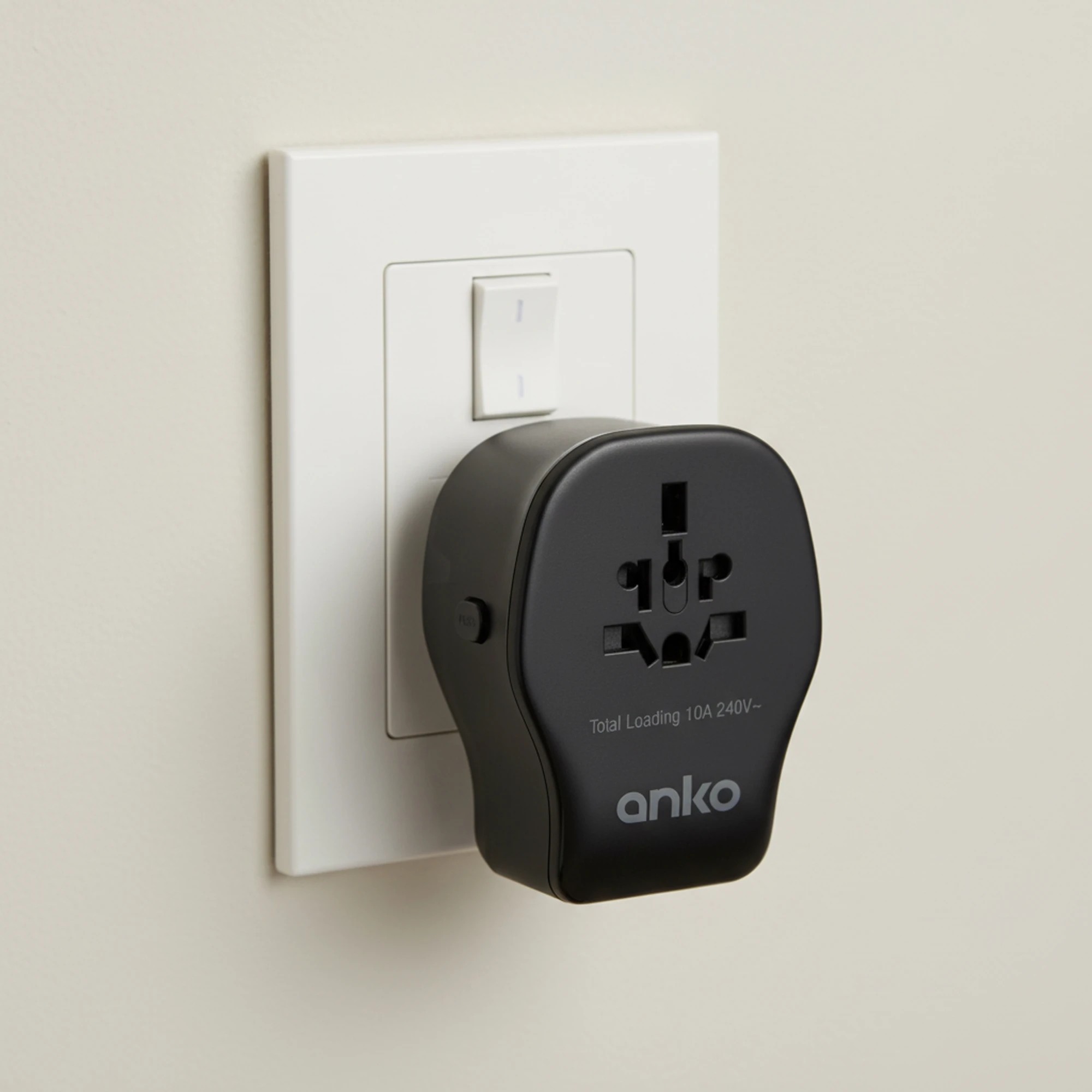 4 Anko Universal Multi - Plug Travel Adaptor - Black, 4 of 4
