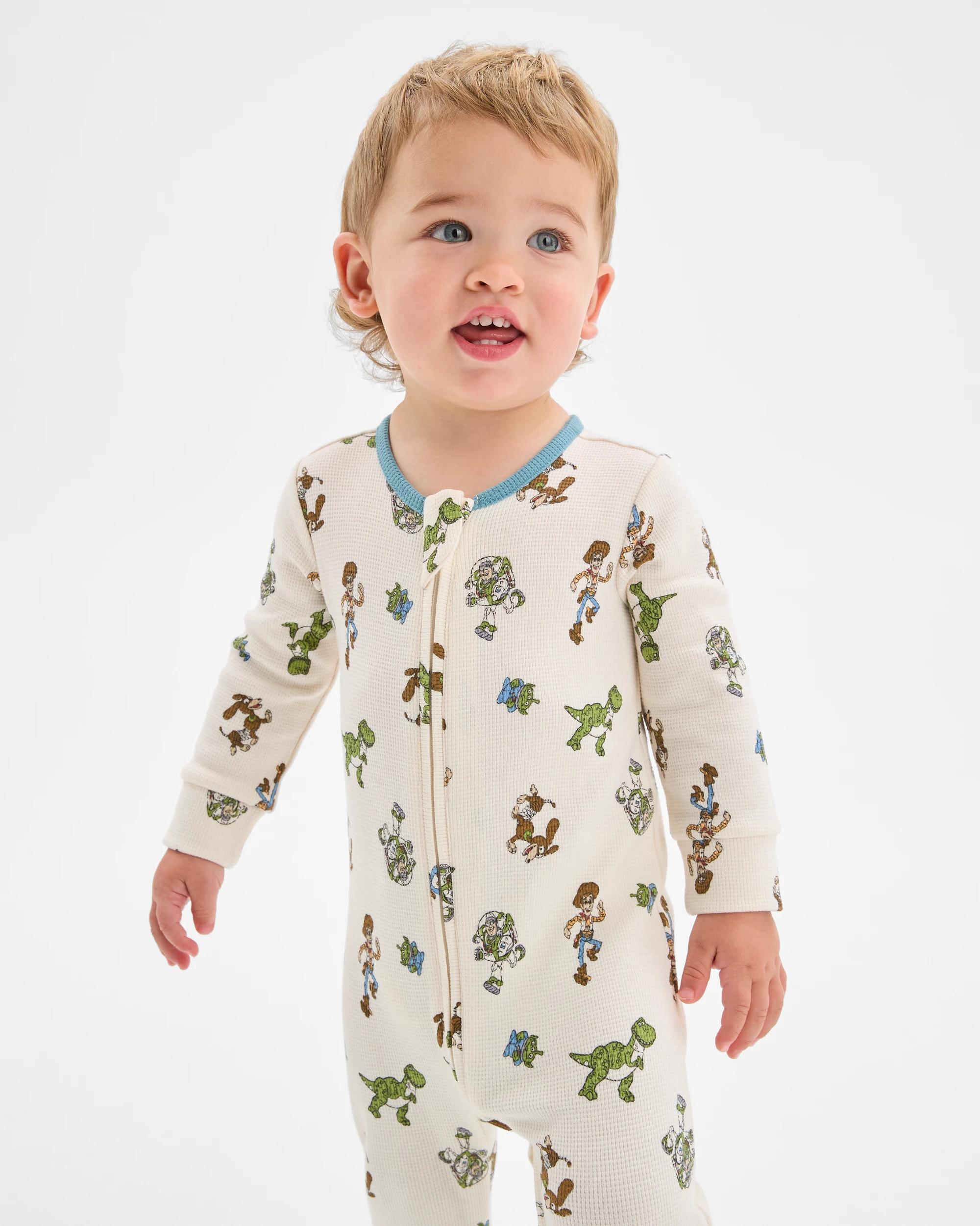 3 Disney Toy Story Baby Organic Cotton Waffle Zip Coverall TOY STORY 4, 3 of 5