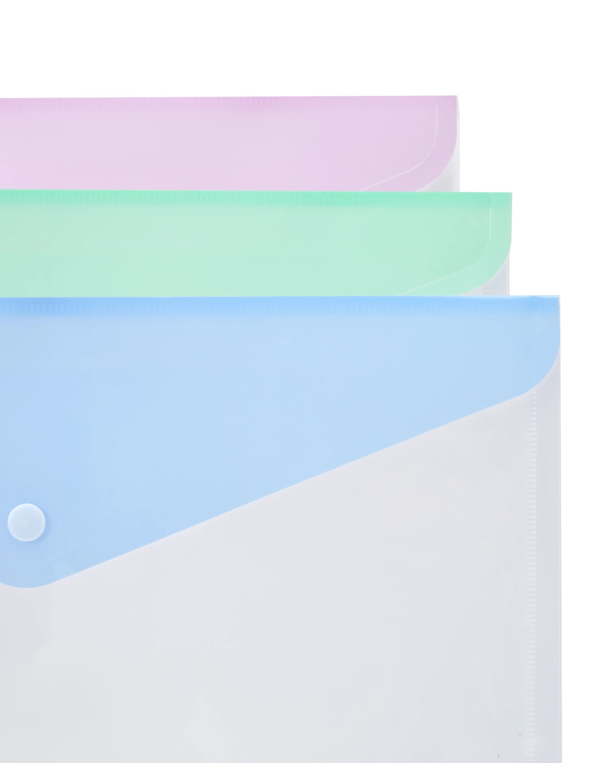 4 3 Pack A4 Button Document Wallet - Colour, 4 of 7