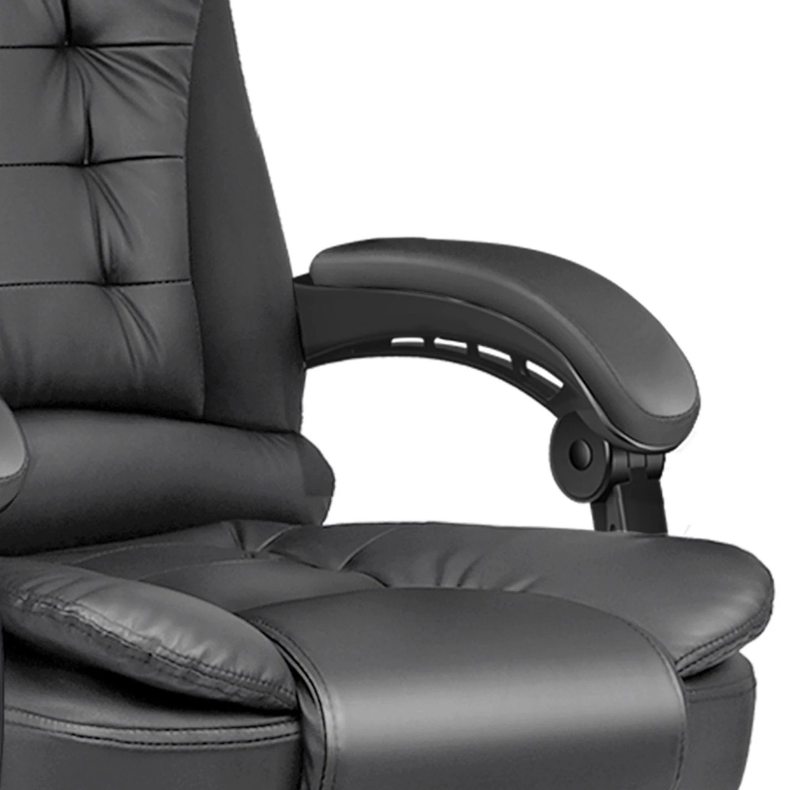 6 Alfordson Massage Office Chair Heated Seat Executive Racer Gaming PU Leather - Grey, 6 of 10