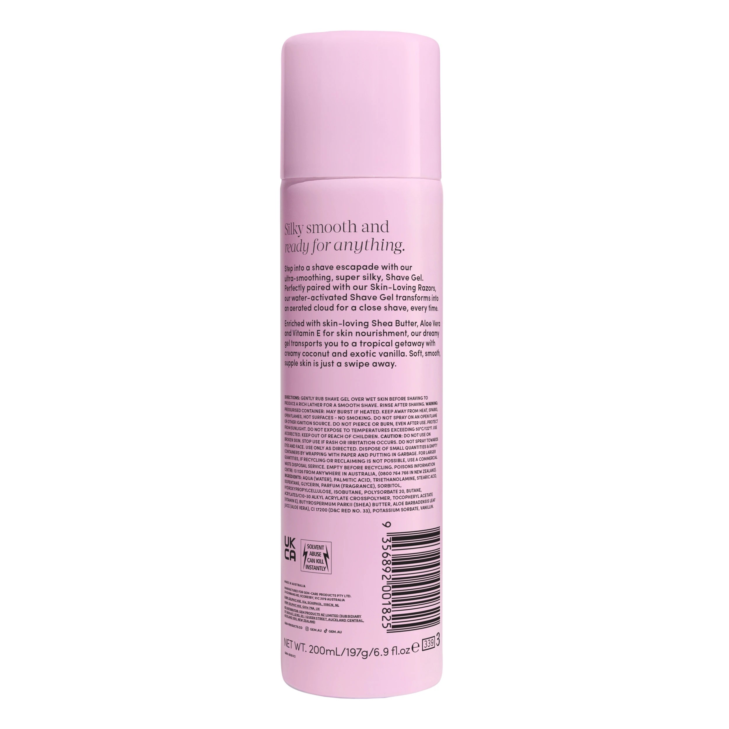2 Gem Coconut Vanilla Skin-Loving Scented Shave Gel 195g - Shea Butter, Aloe Vera and Vitamin E, 2 of 6