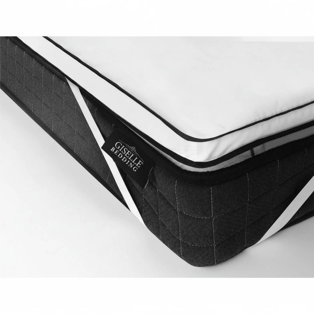 6 Giselle Bedding Mattress Topper Pillowtop Toppers Mattress Protector King Memory Foam Pressure Relief Breathable - White, 6 of 7