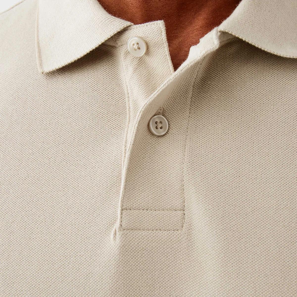 5 Tipped Pique Polo Shirt Bge Pelcan, 5 of 7