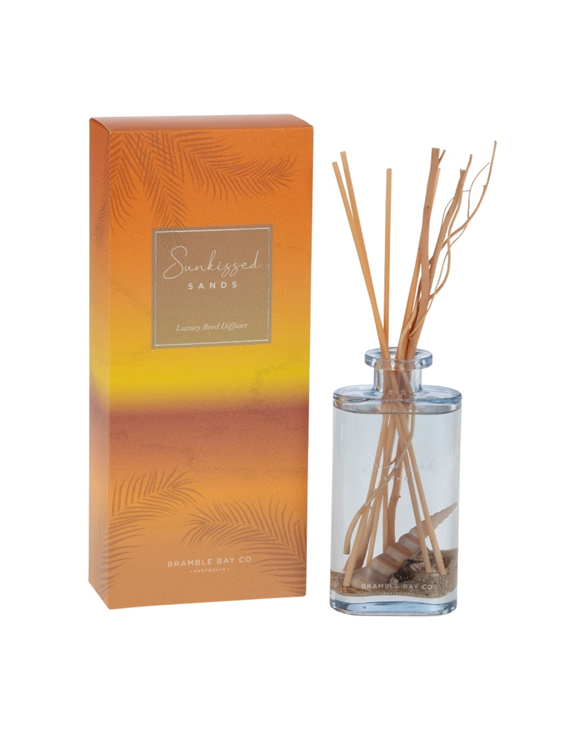 2 Bramble Bay Ocean Sunkissed Sands Glass Reed Diffuser Scented Home Fragrance 150ml - Natural, 2 of 4