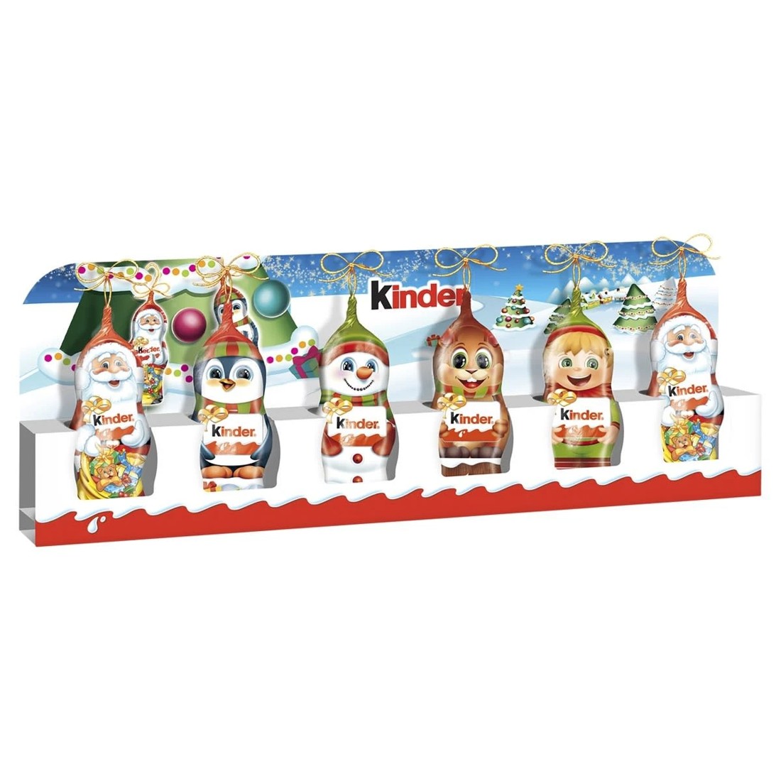 1 Kinder 6 Pack Christmas Figurines 90g, 1 of 1