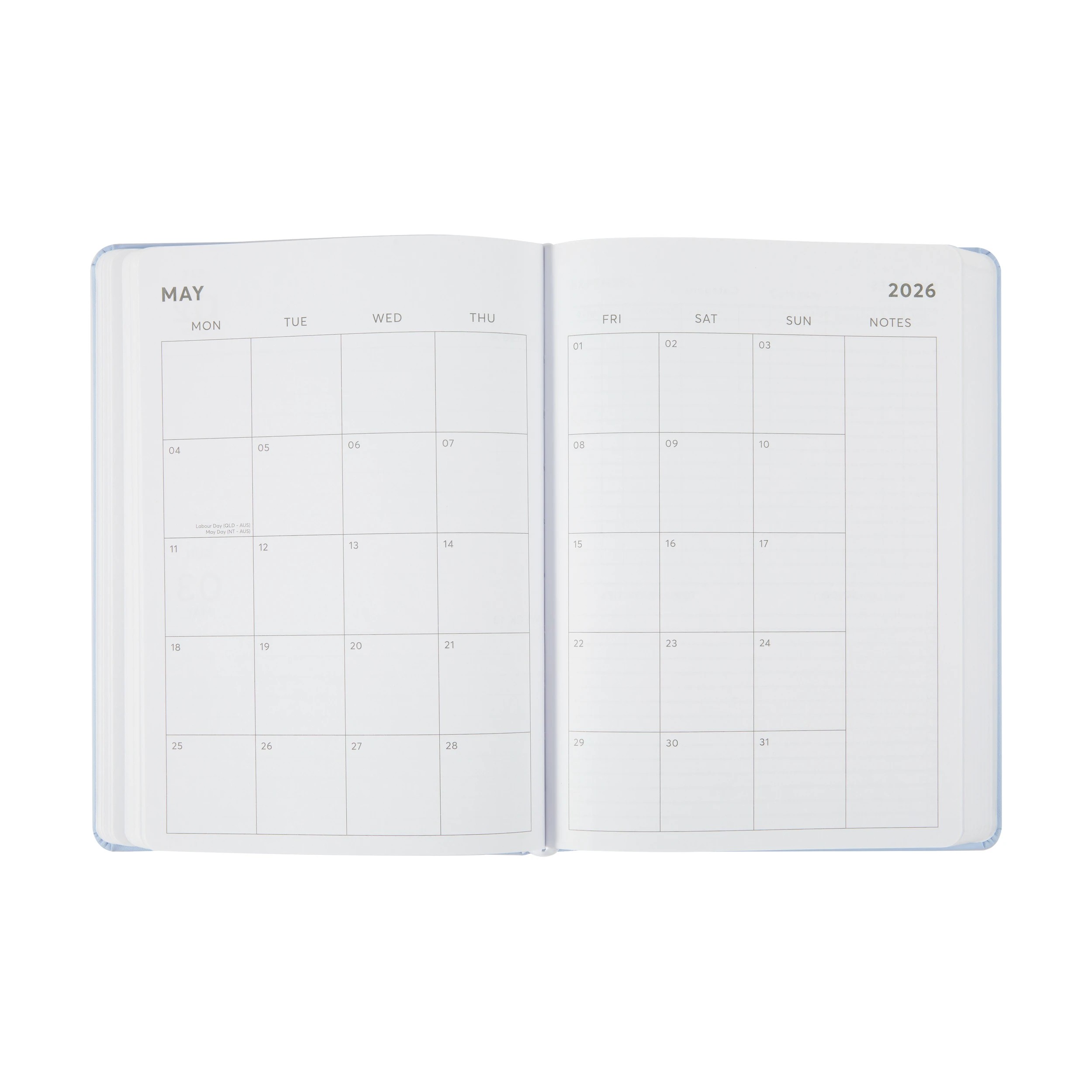 5 2026 Weekly Diary - Blue, 5 of 8