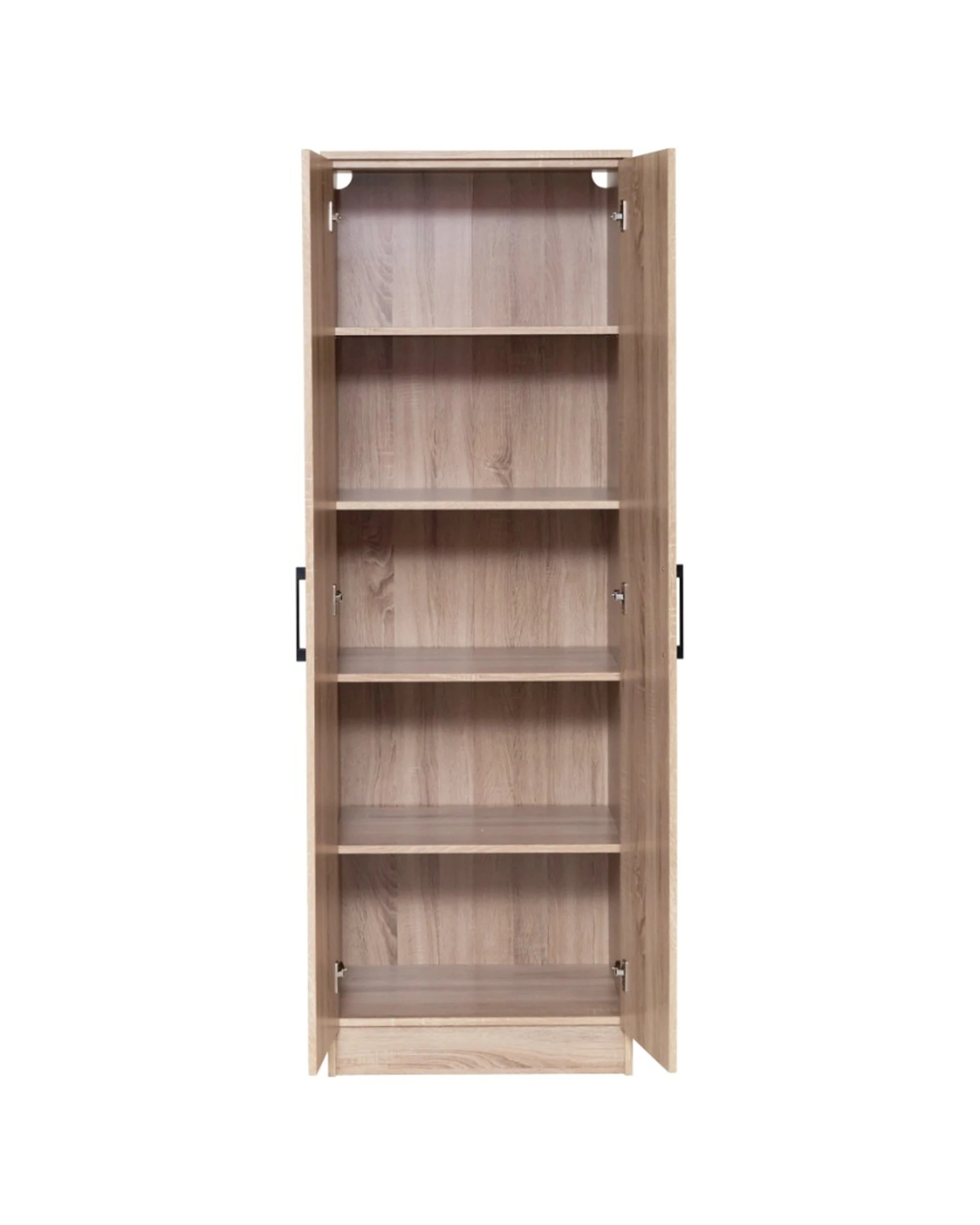 3 Alpine Bay Multipurpose Cupboard 5 Tier 2 Door Storage Unit Light Sonoma Oak - Brown, 3 of 9