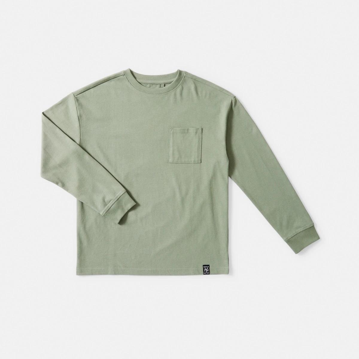 9 Heavyweight Oversized Long Sleeve T-shirt Sea Spray, 9 of 10