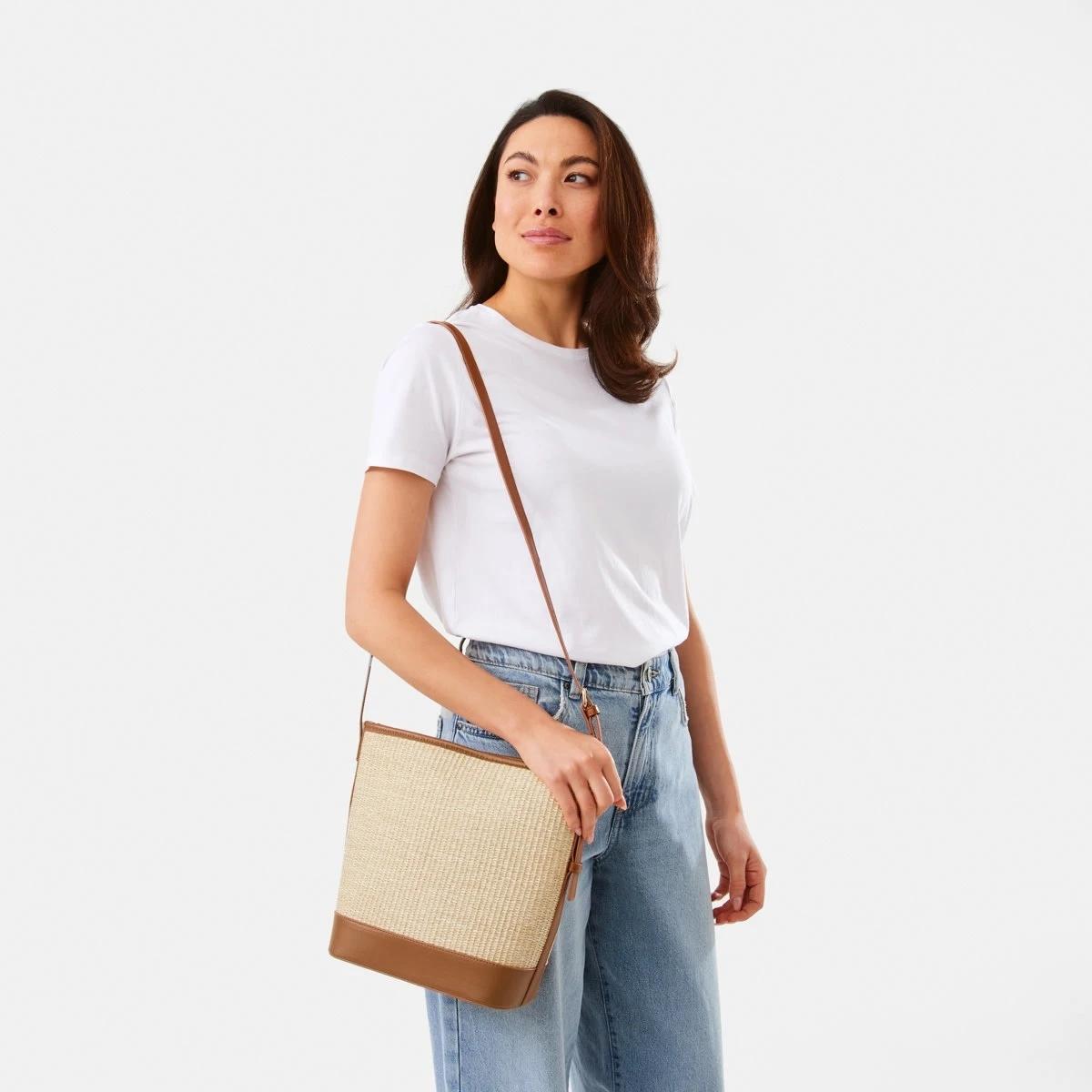 5 Woven Tote Bag Beige, 5 of 5