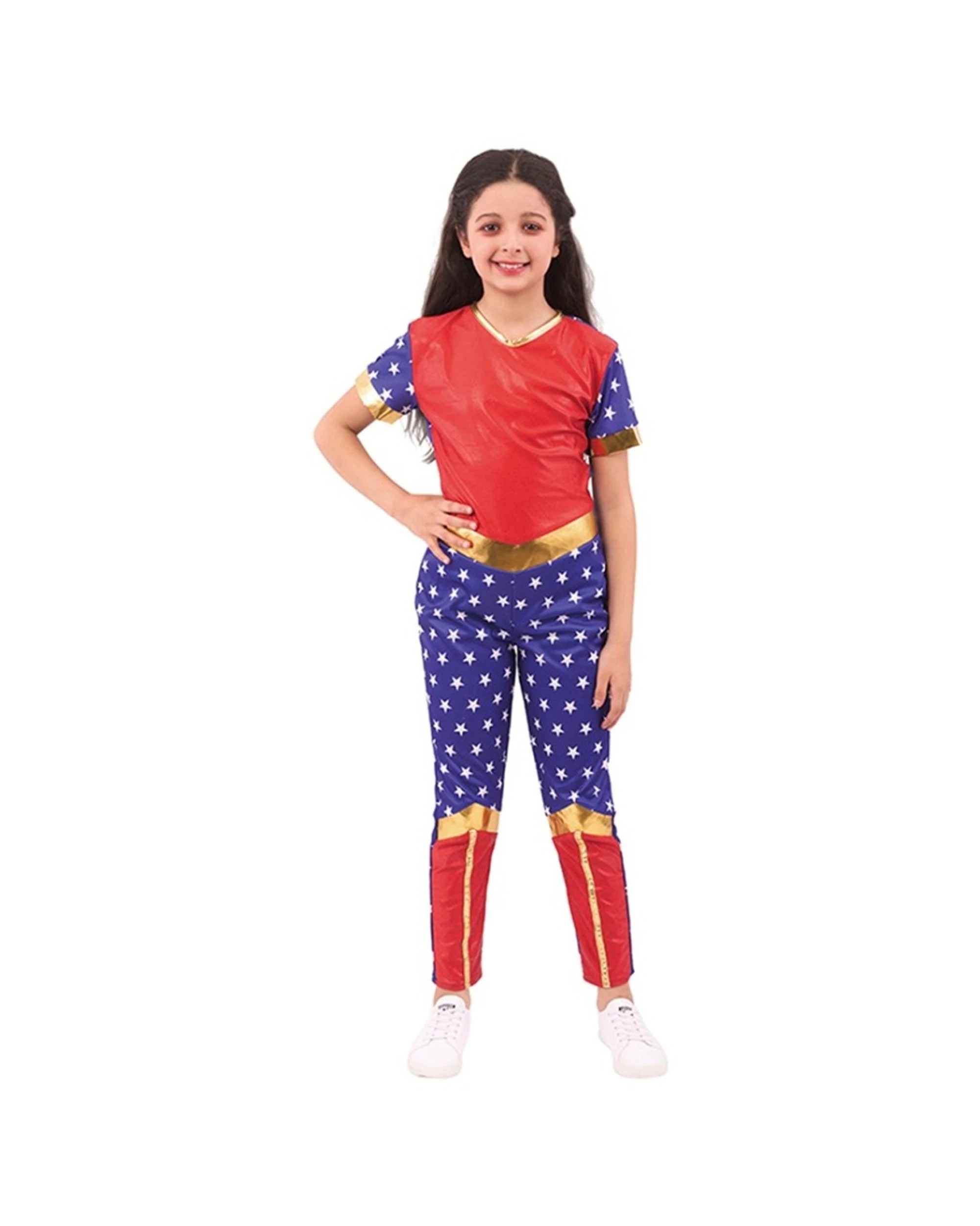 1 Oceana Girls Hero Costume Patriotic Design Kids Jumpsuit Included XL - Multi, 1 of 1