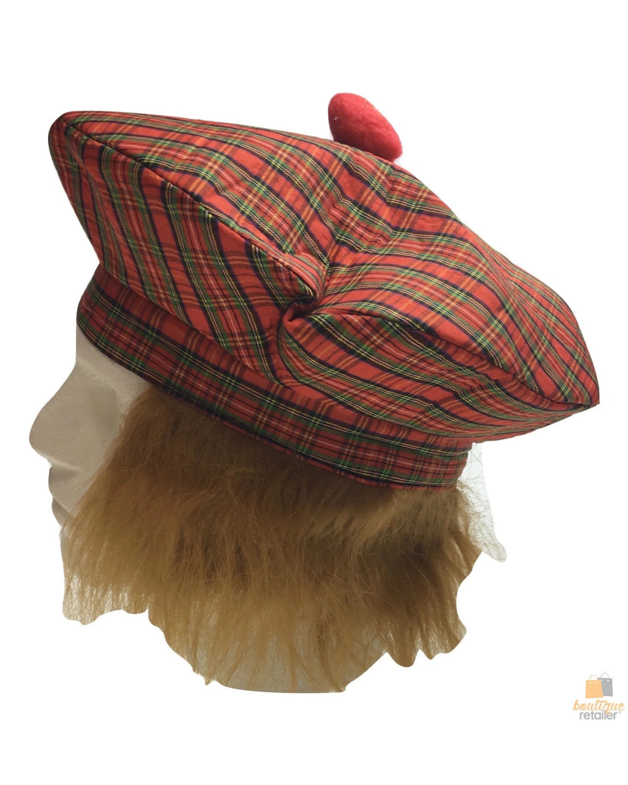 5 BR Costumes Tam O'Shanter Fancy Dress Hat with Hair, 5 of 7