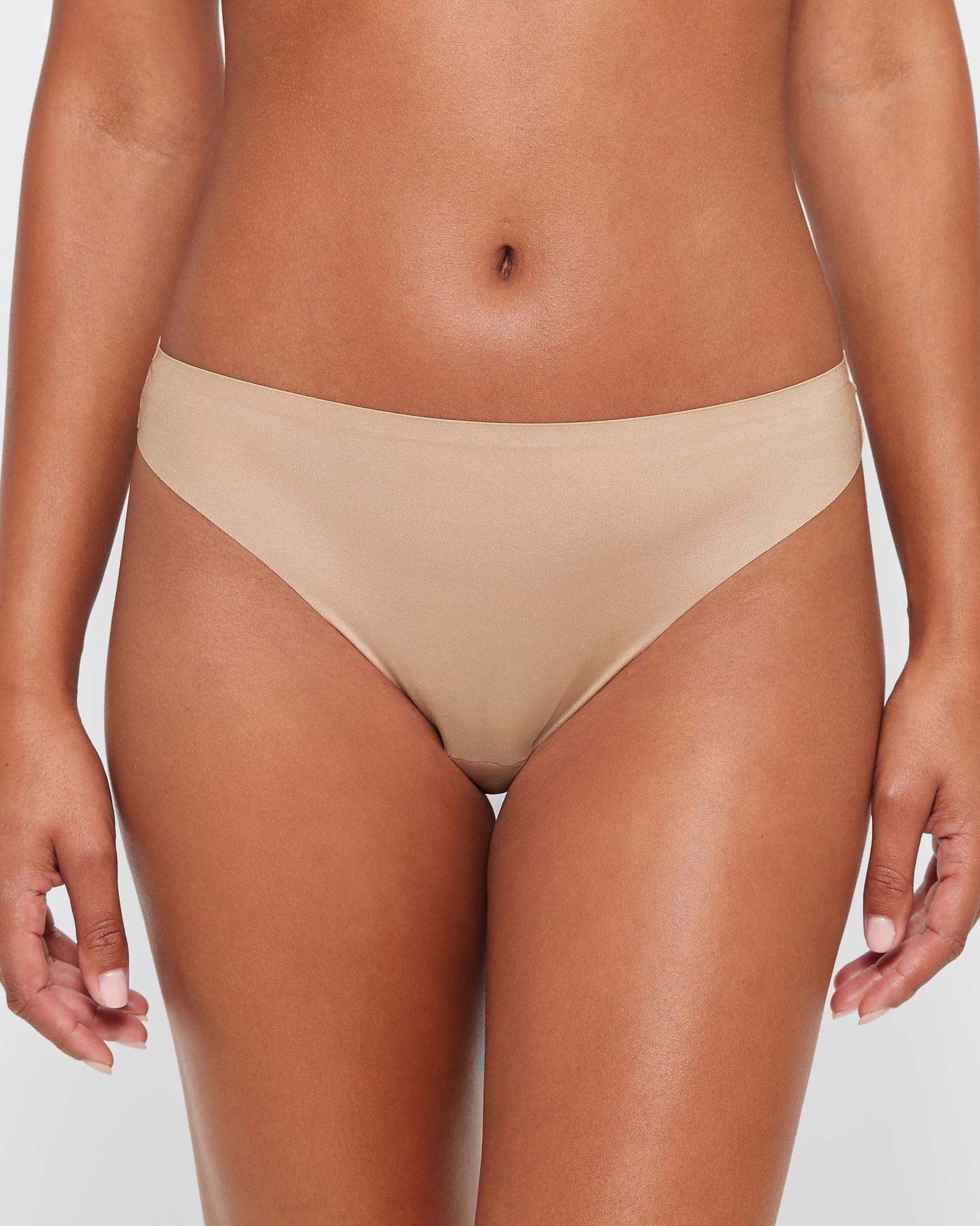 2 Target Womens Bonded No Show G-string Briefs 2 Pack LATTE, 2 of 3