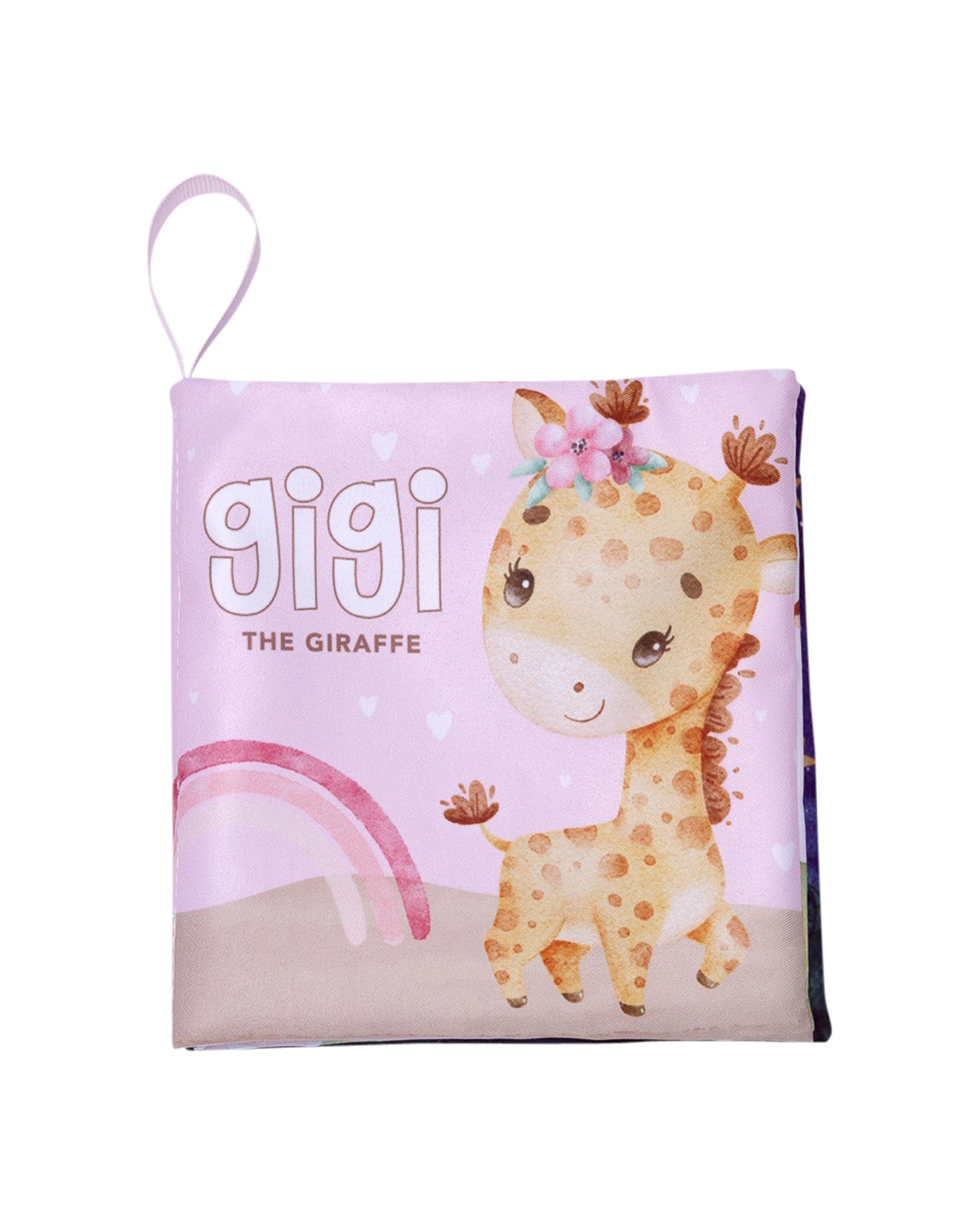 1 Splosh Baby Giraffe Soft Cloth Book Interactive Educational Toy Polyester - Pink, 1 of 3