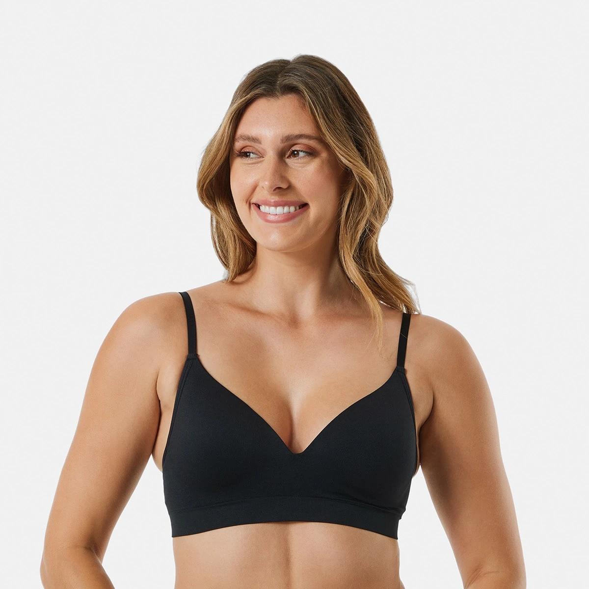 4 2 Pack Wirefree Seamfree T-shirt Bra BLACK, SOFT SAND BEIGE, 4 of 8