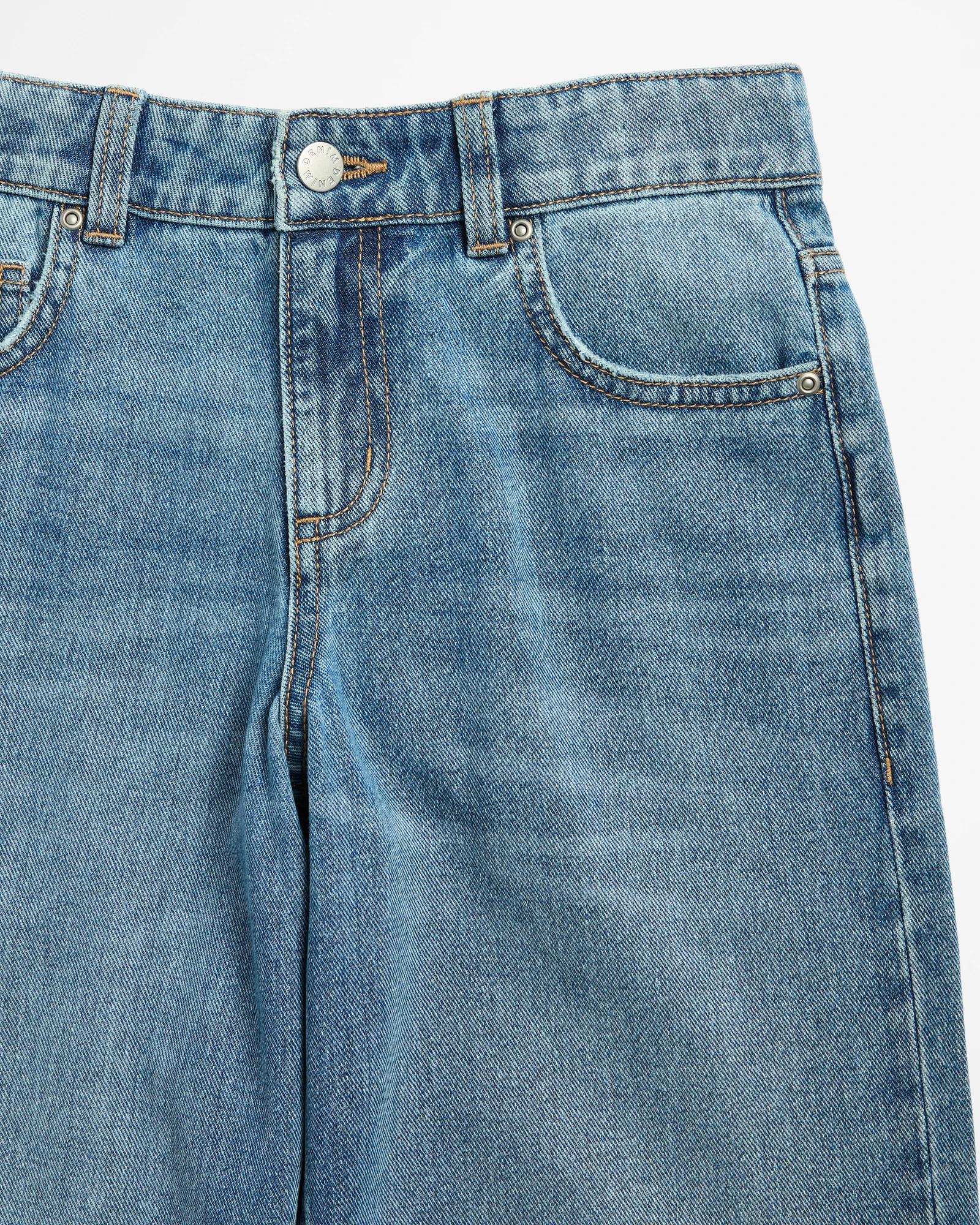 4 Target Wide Leg Denim Jeans MID WASH, 4 of 7