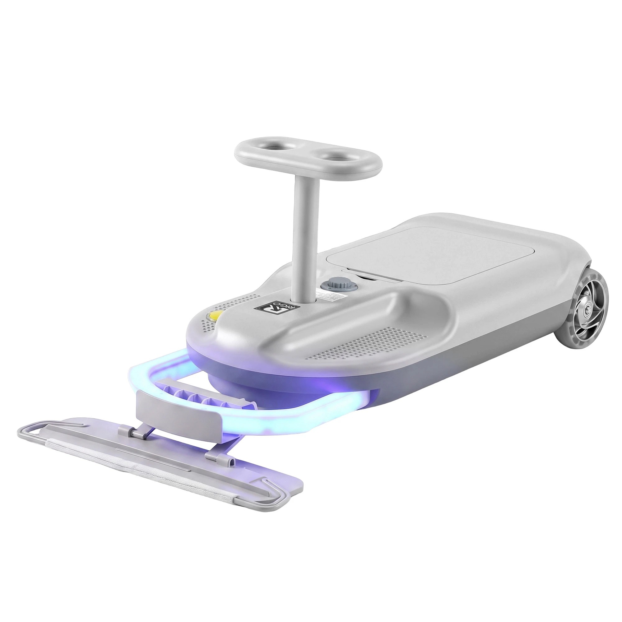 1 Rigo Ride on Car with Mop Storage Space Kids Clean Car 12V 86cm - Grey, 1 of 8