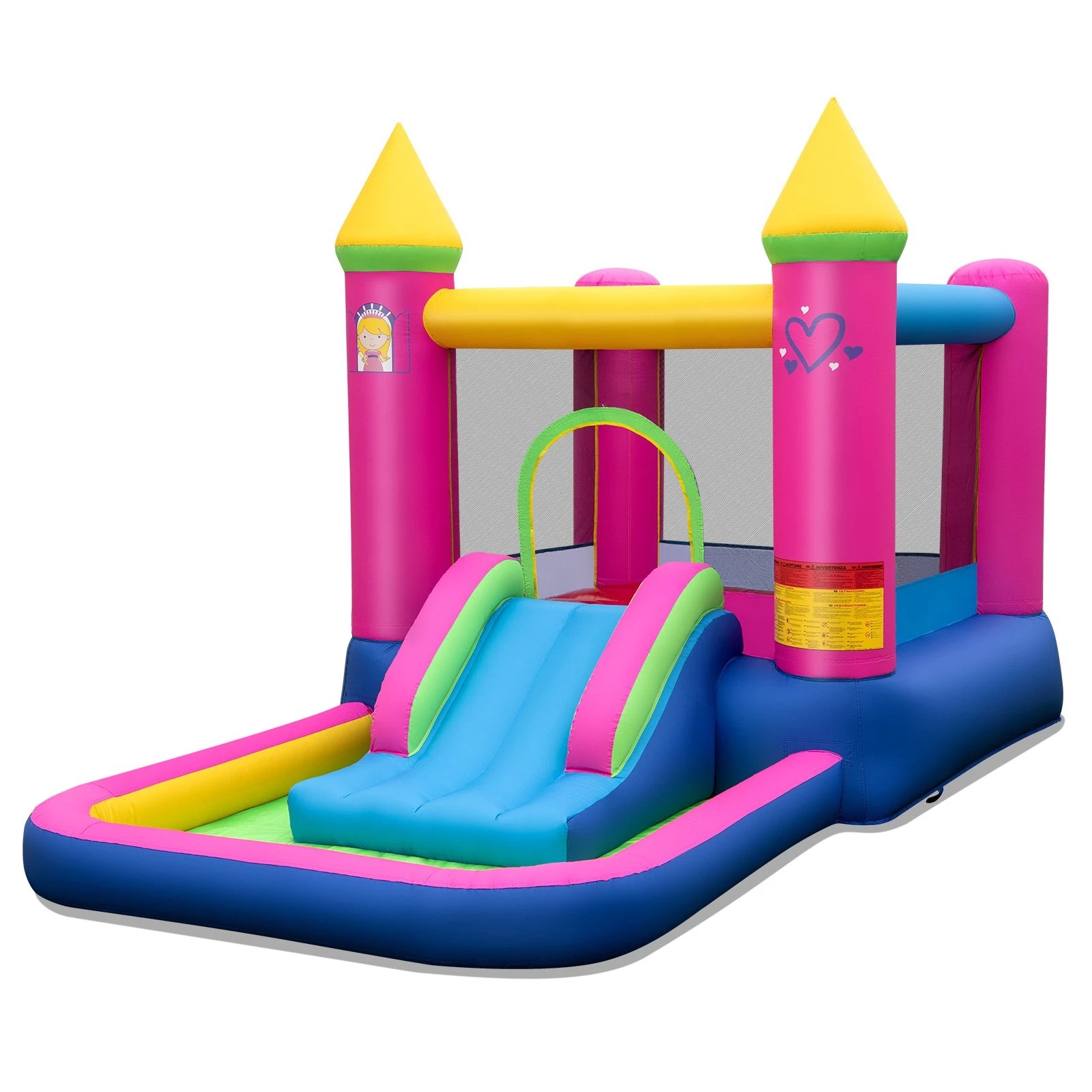 1 Costway Magical Princess Bounce House w/Slide (NO Blower), 1 of 1