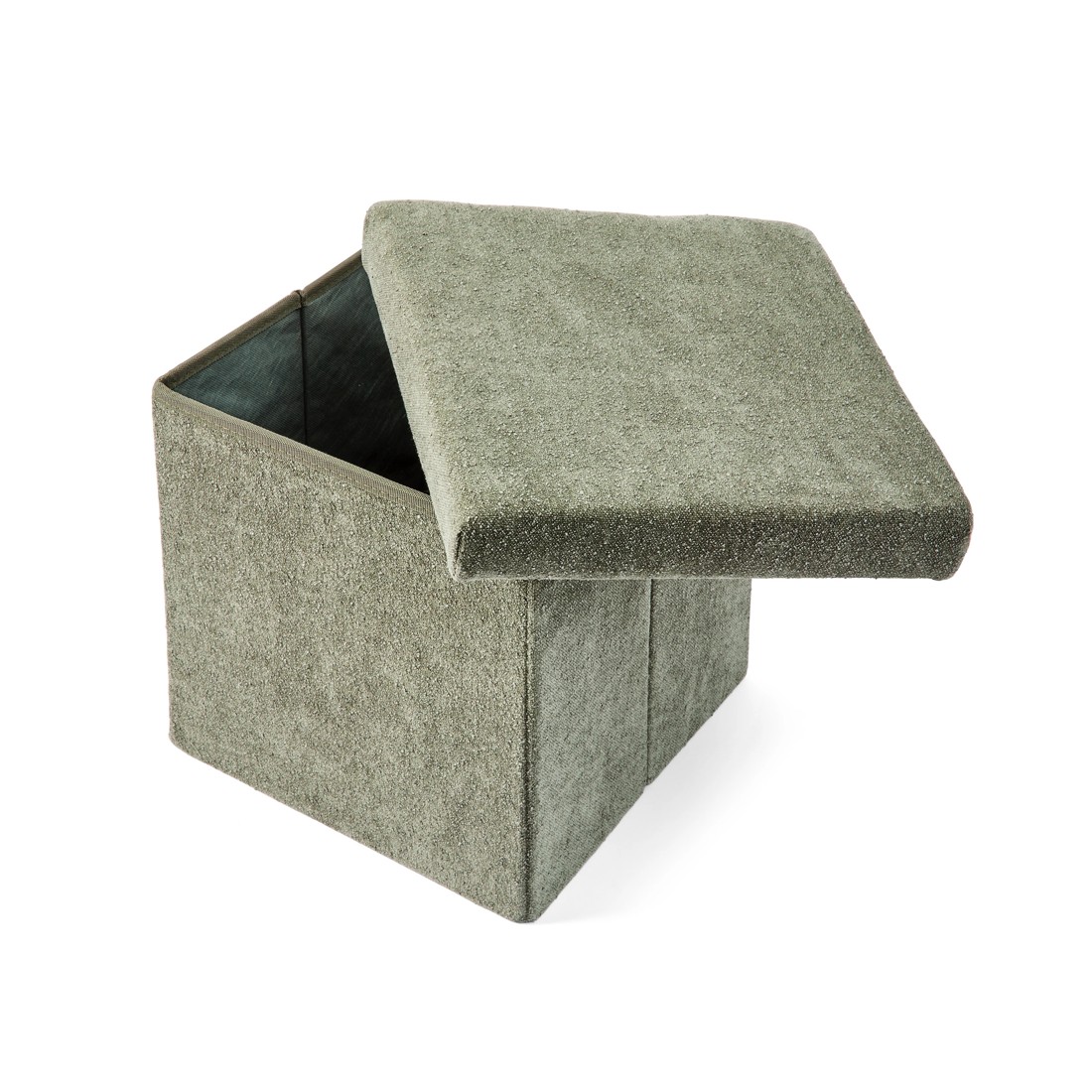 5 Square Storage Ottoman - Green, 5 of 10