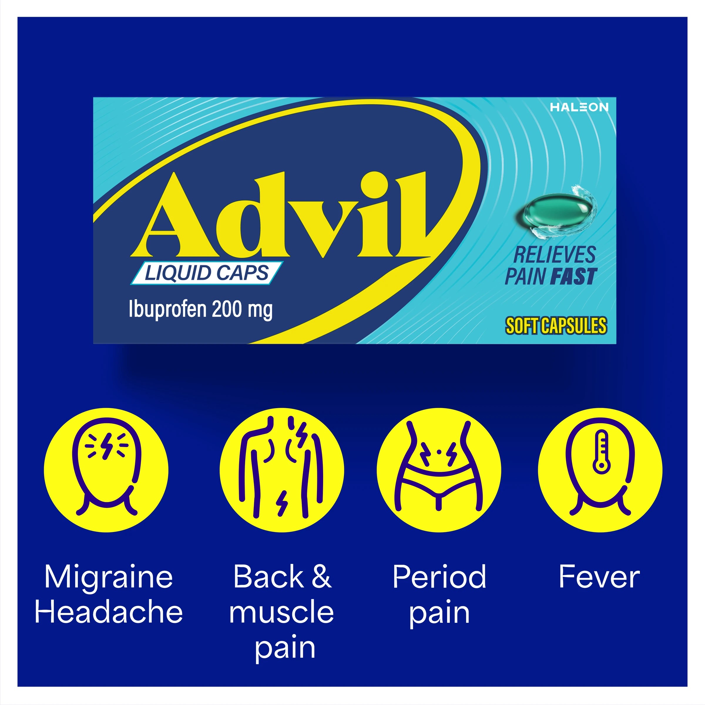8 10 Pack Advil Ibuprofen Liquid Capsules 200mg, 8 of 10