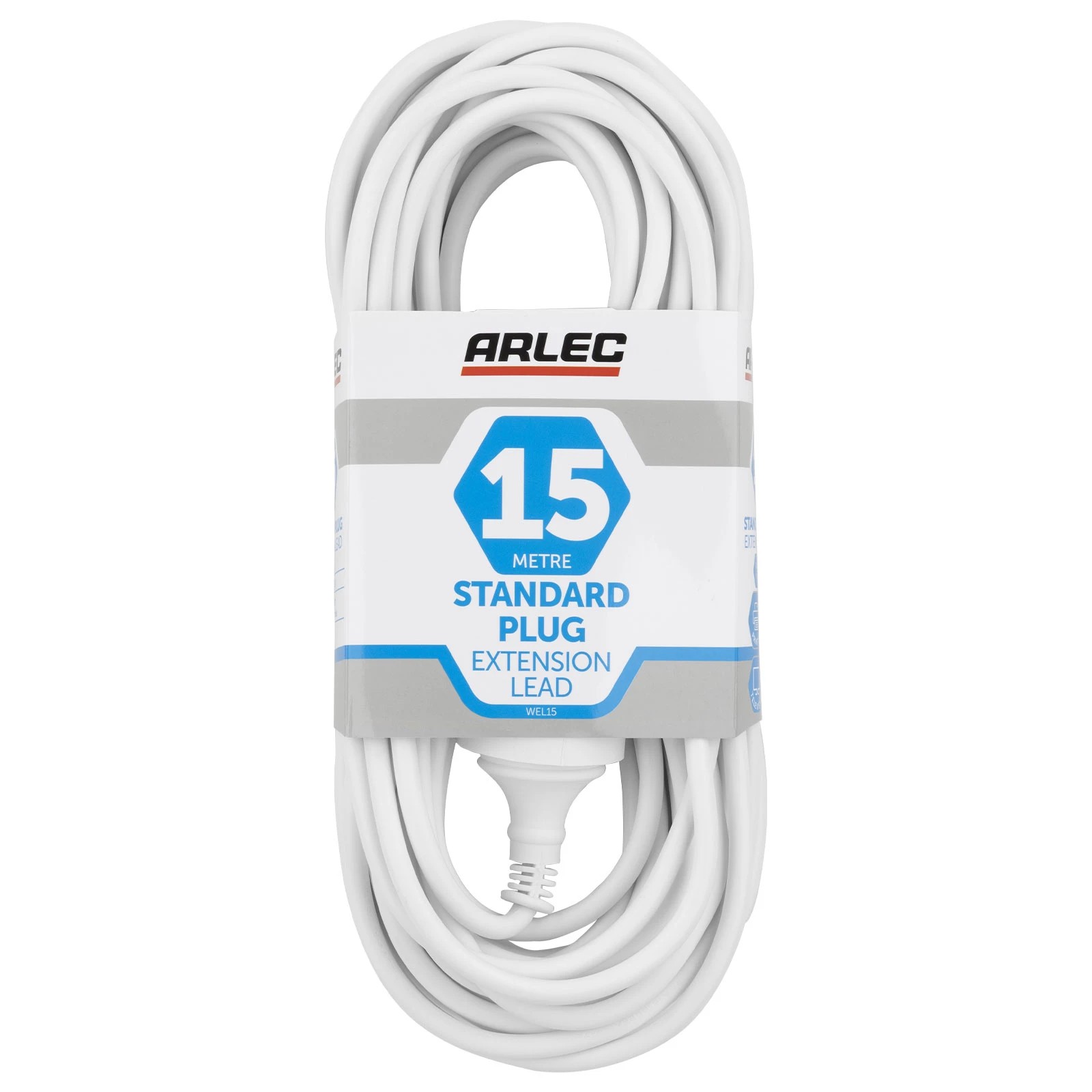 1 15m Arlec White Extension Lead, 1 of 2