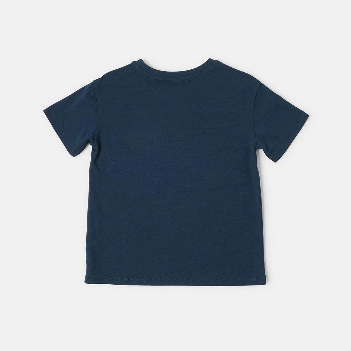 7 Plain Cotton T-shirt Dress Navy, 7 of 7