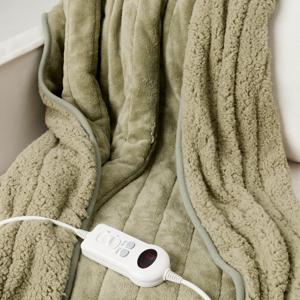 Sherpa Heated Throw - Green