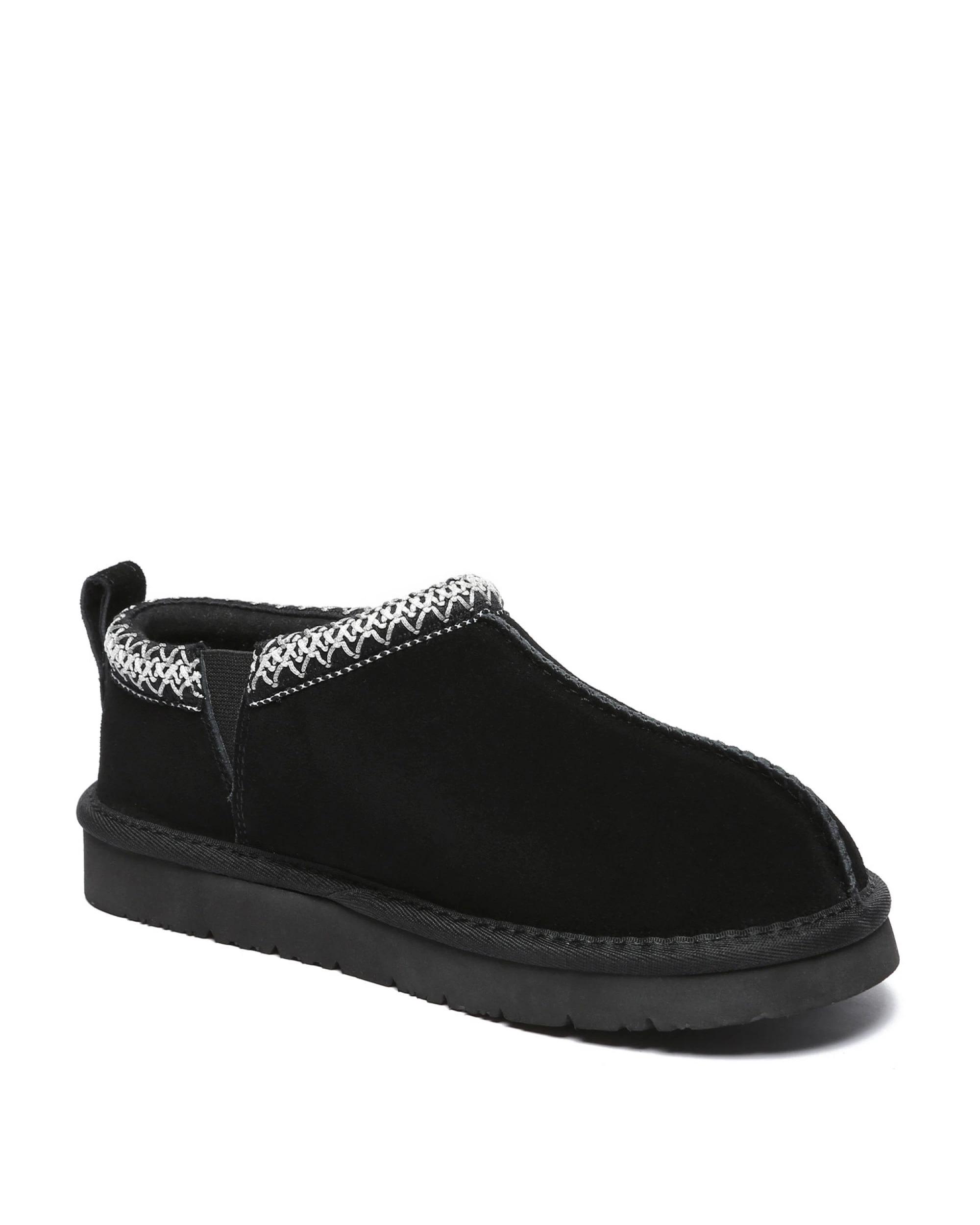 2 Australian Shepherd UGG Unisex Valen Cow Suede Boots BLACK, 2 of 5