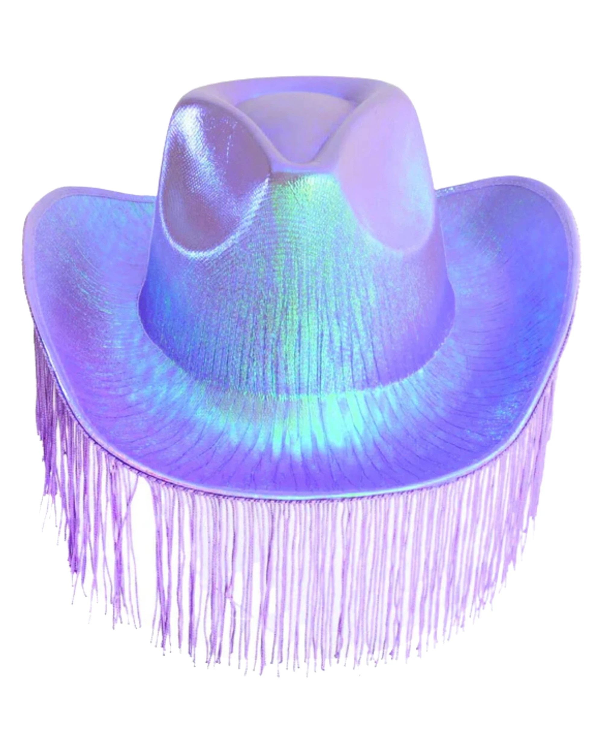2 JDParty Metallic Cowboy Hat With Fringe - Purple, 2 of 3