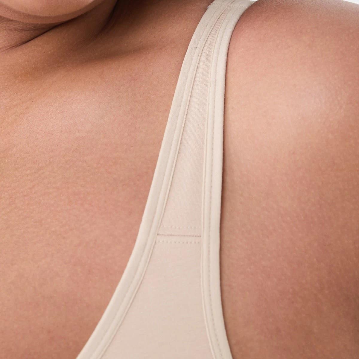 7 2 Pack Full Figure Wirefree Soft Cup Bra BEIGE, BLACK, 7 of 8